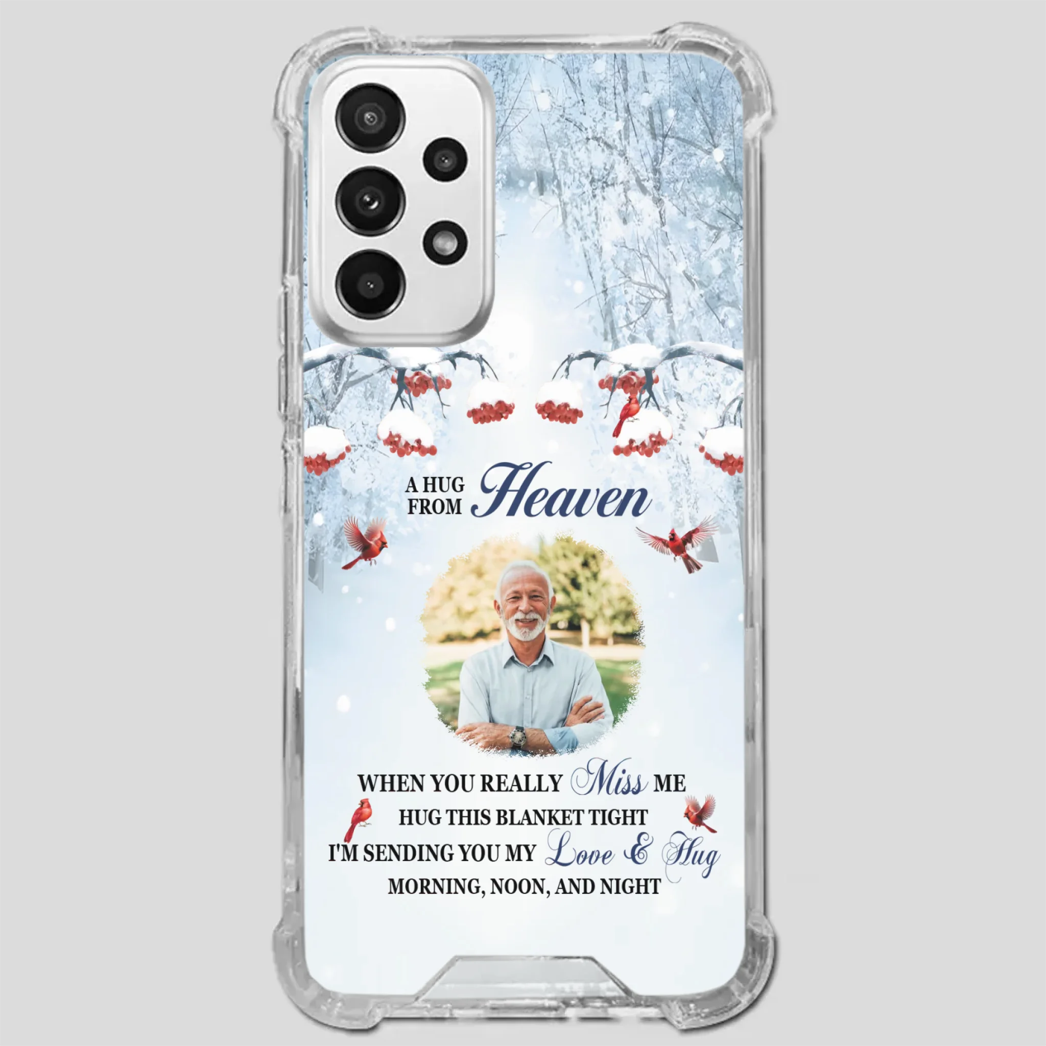 Custom A Hug From Heaven Phone Case for Grandpa – A Loving Memory Gift - 89Prints