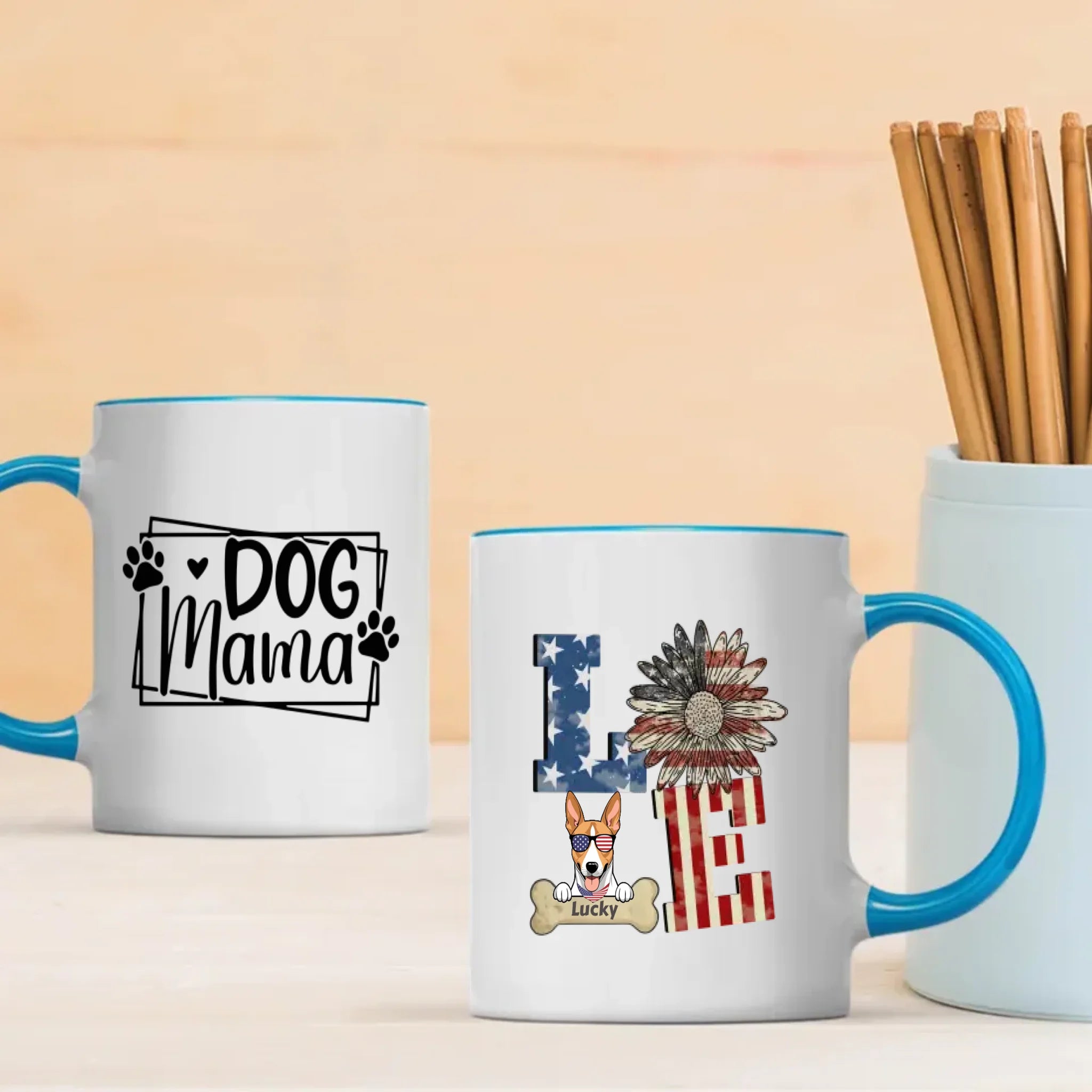 Dog Mama – Patriotic American Flag Gift for Proud Pet Moms – 89Prints