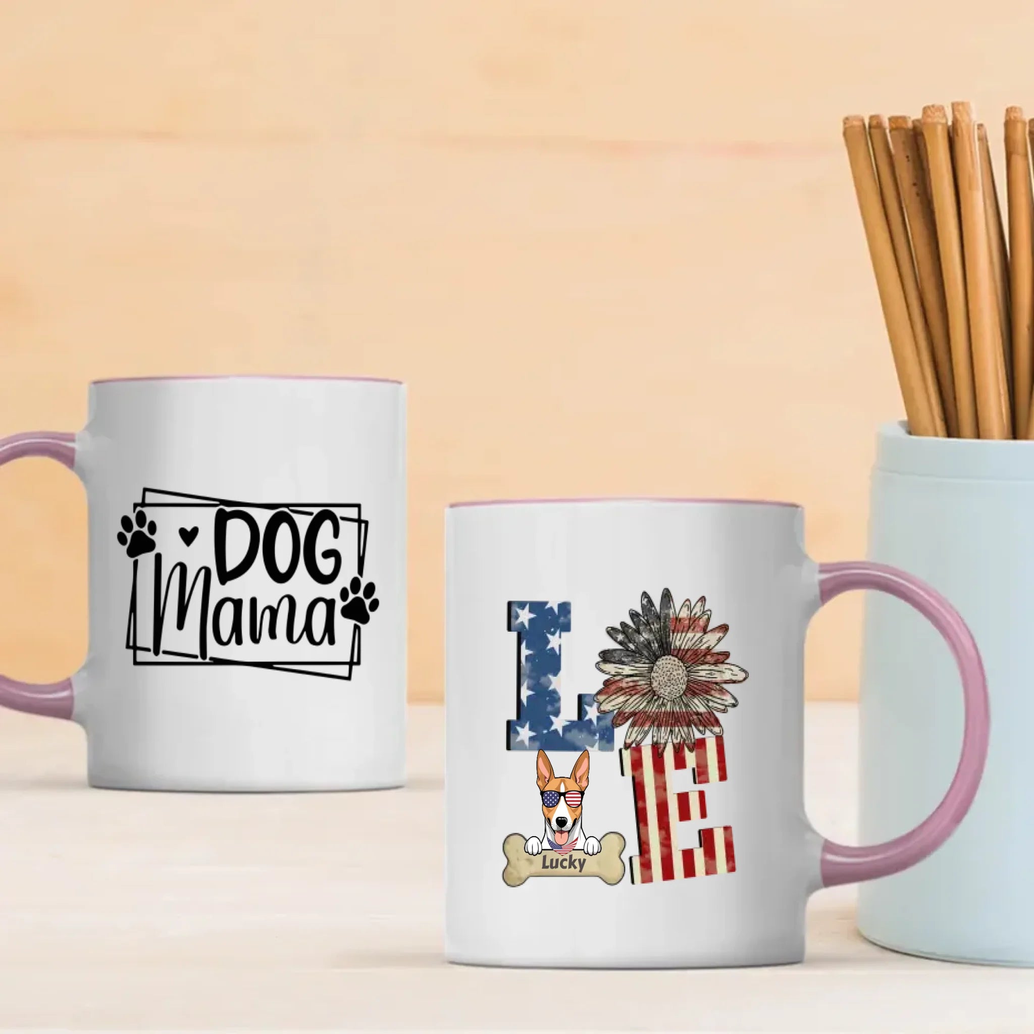 Dog Mama – Patriotic American Flag Gift for Proud Pet Moms – 89Prints