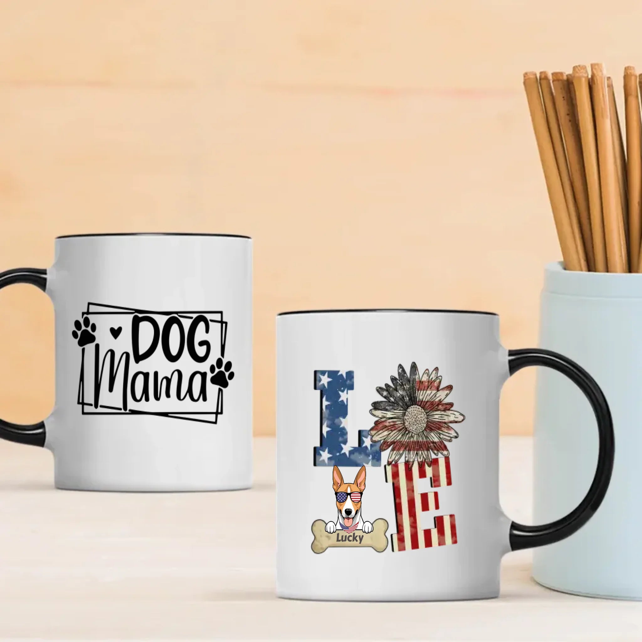 Dog Mama – Patriotic American Flag Gift for Proud Pet Moms – 89Prints