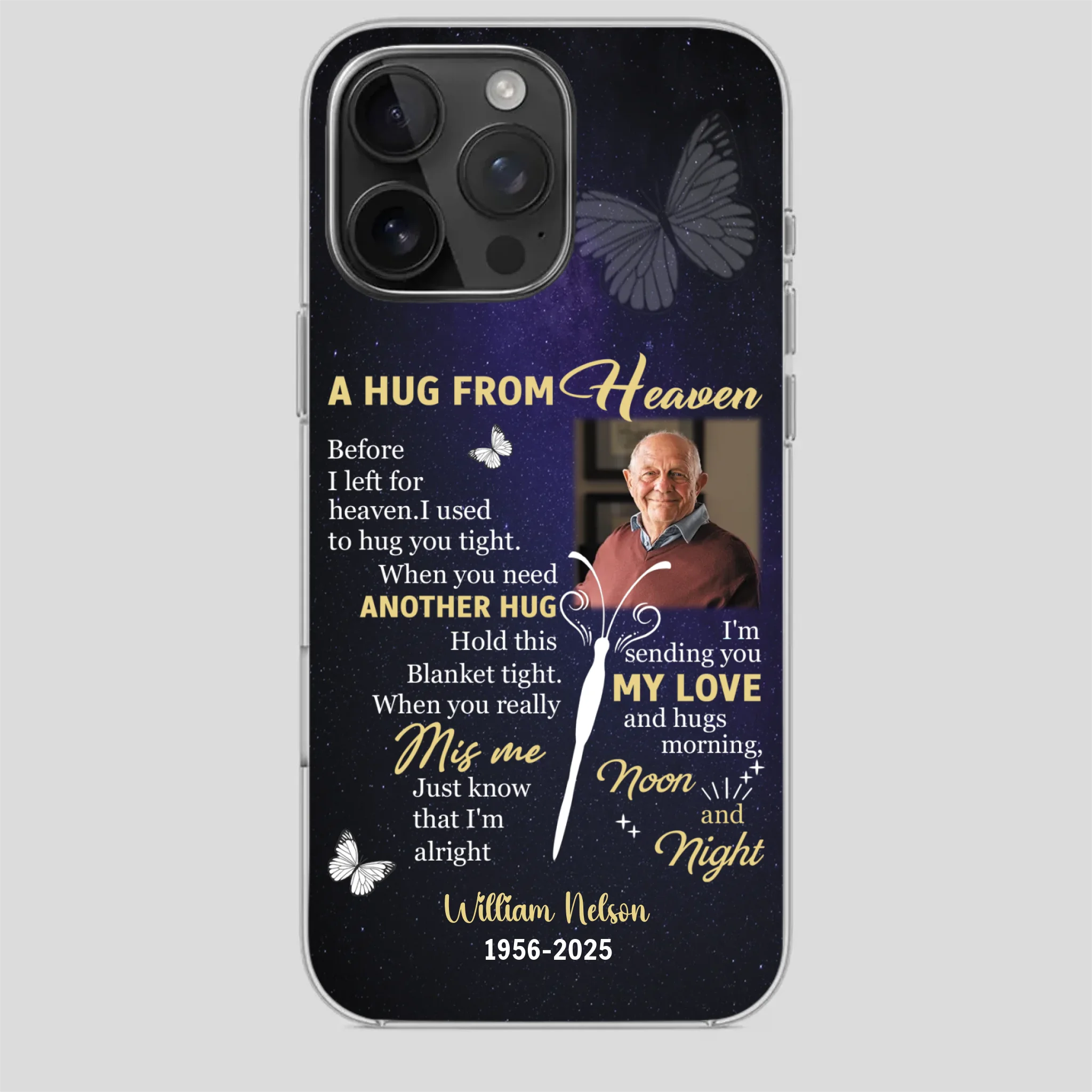 Heavenly Hug Grandpa Case – Personalized Memorial Gift Under the Night Sky - 89Prints