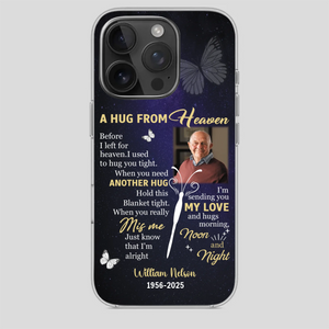 Heavenly Hug Grandpa Case – Personalized Memorial Gift Under the Night Sky - 89Prints