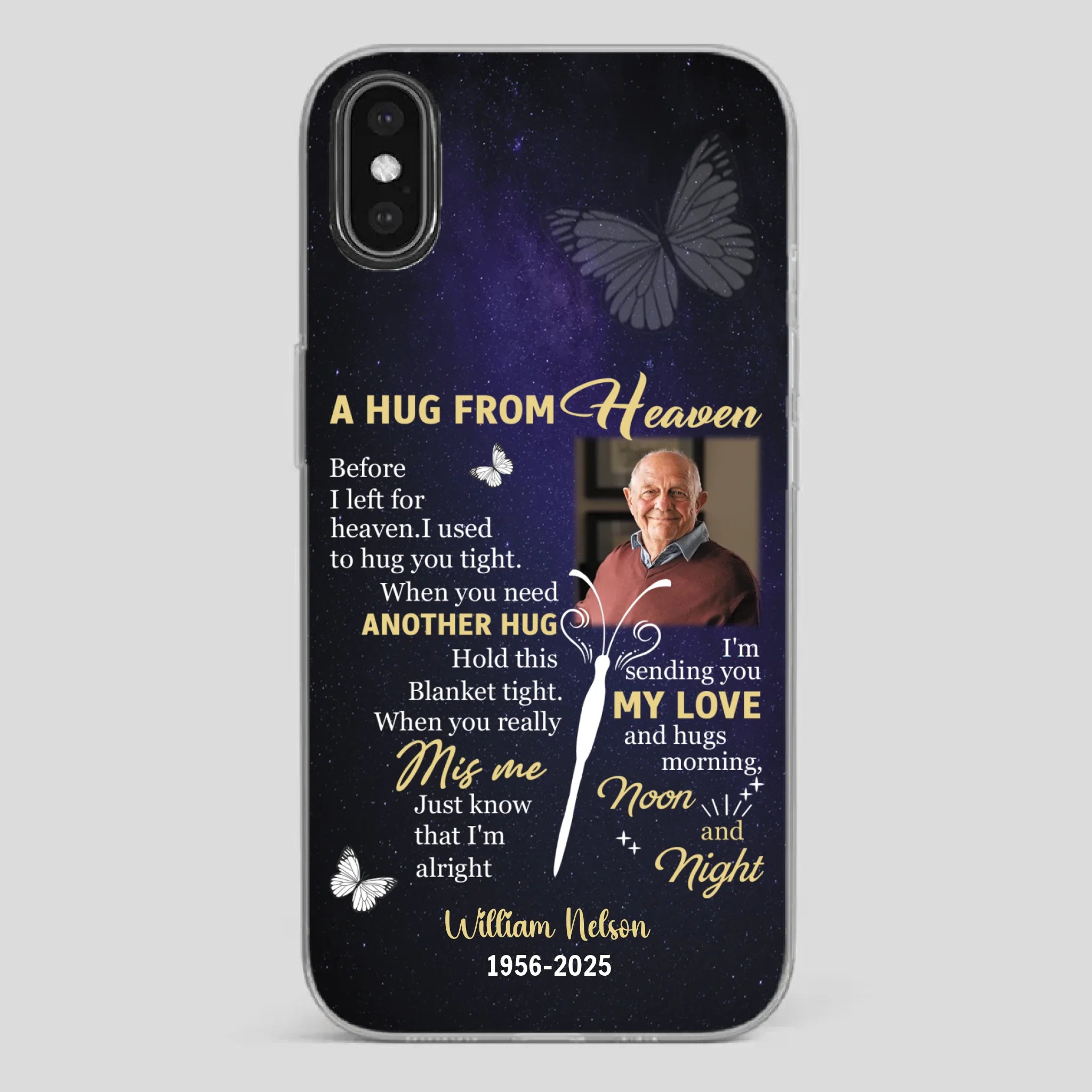 Heavenly Hug Grandpa Case – Personalized Memorial Gift Under the Night Sky - 89Prints