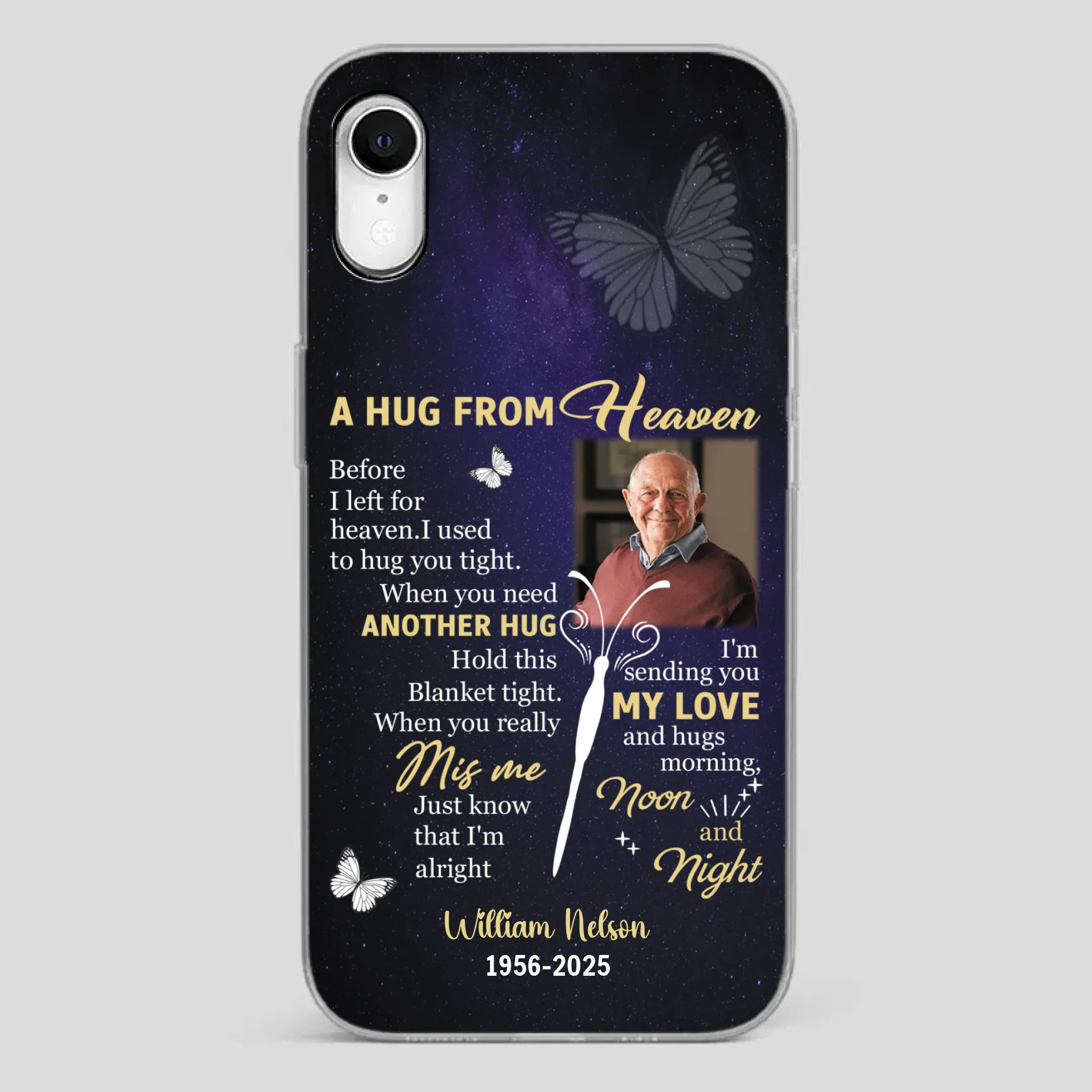 Heavenly Hug Grandpa Case – Personalized Memorial Gift Under the Night Sky - 89Prints