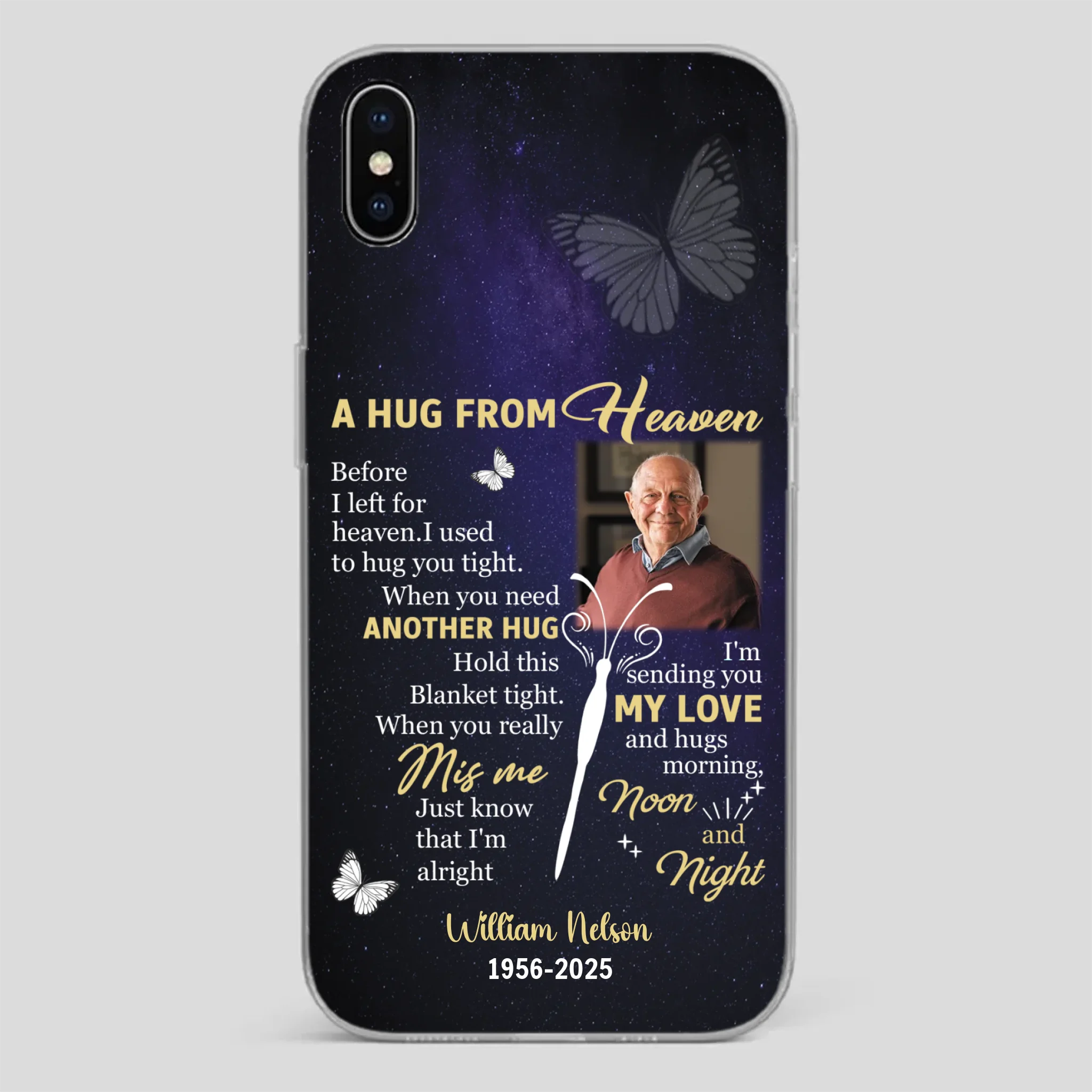 Heavenly Hug Grandpa Case – Personalized Memorial Gift Under the Night Sky - 89Prints
