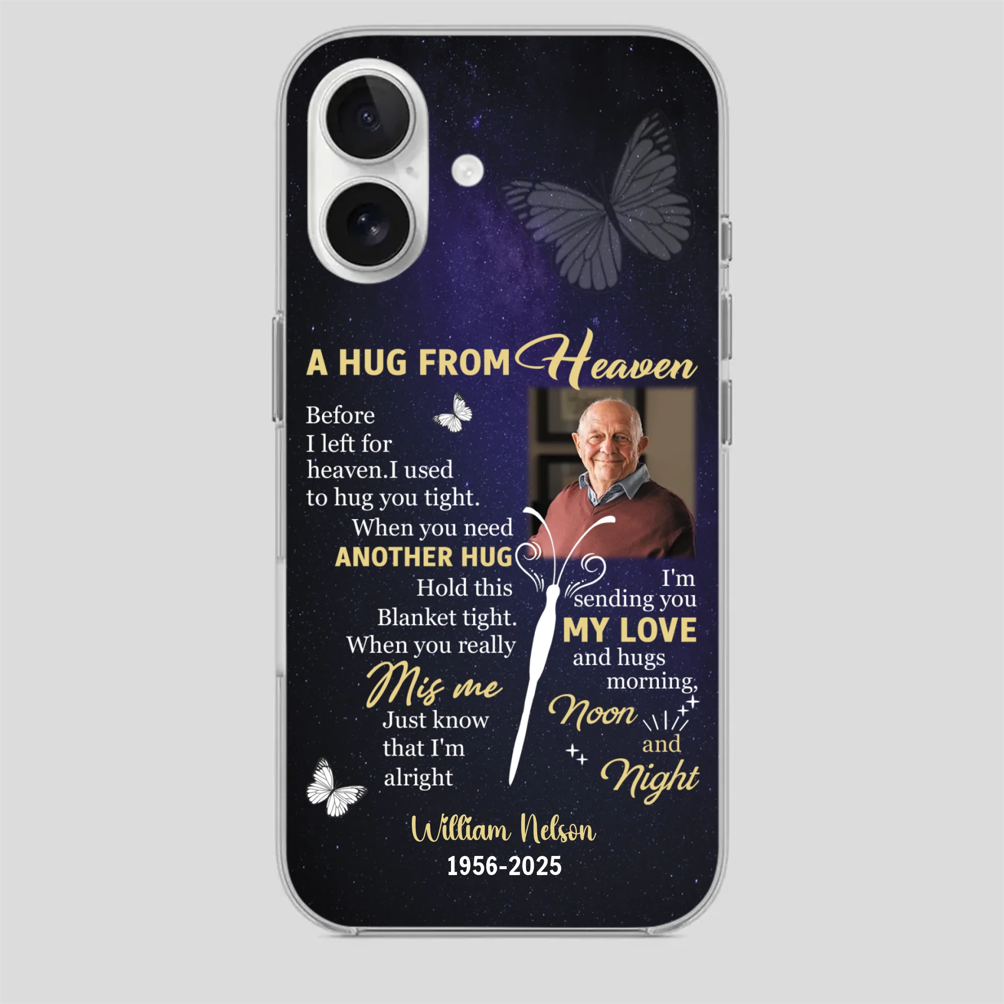 Heavenly Hug Grandpa Case – Personalized Memorial Gift Under the Night Sky - 89Prints
