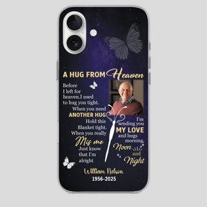 Heavenly Hug Grandpa Case – Personalized Memorial Gift Under the Night Sky - 89Prints