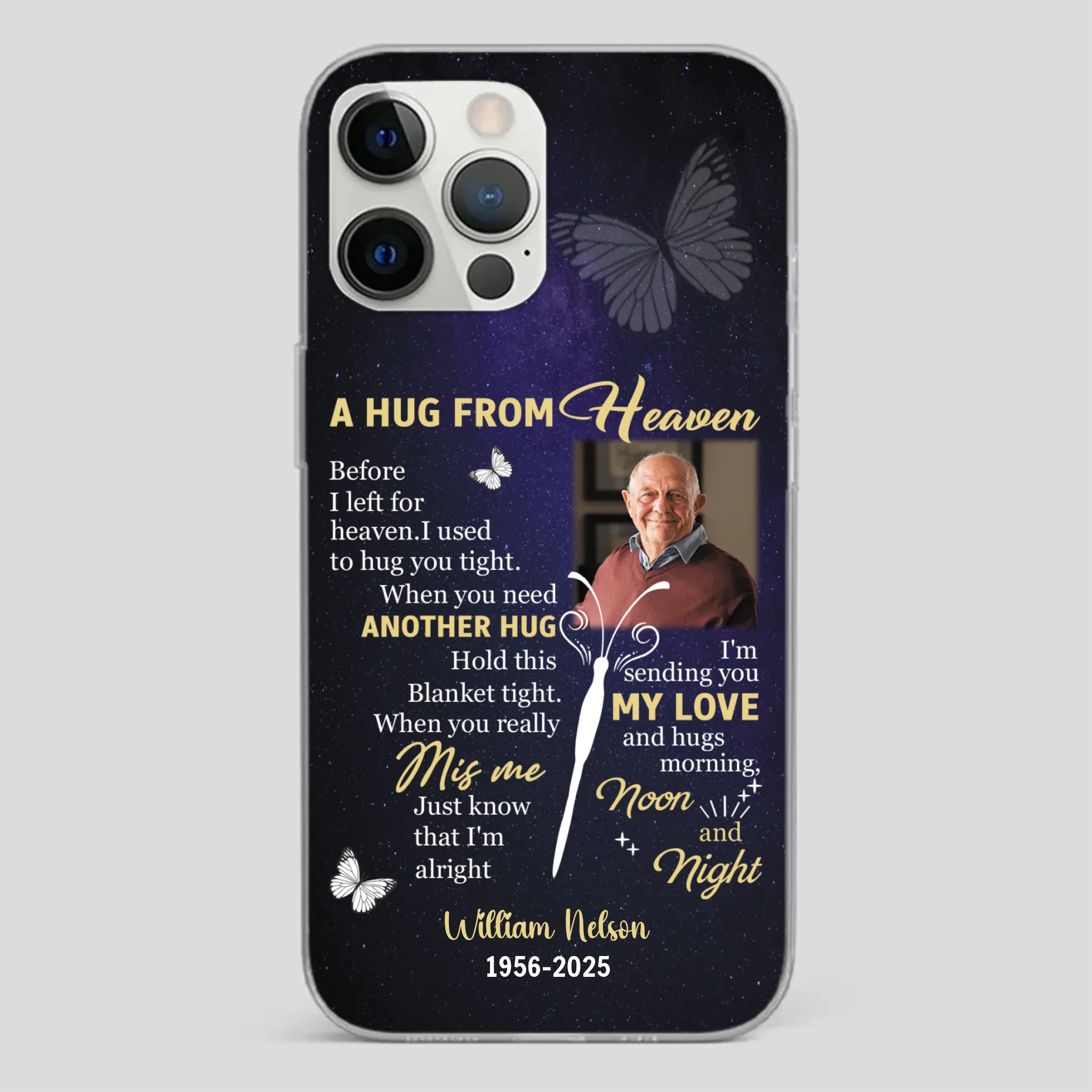 Heavenly Hug Grandpa Case – Personalized Memorial Gift Under the Night Sky - 89Prints