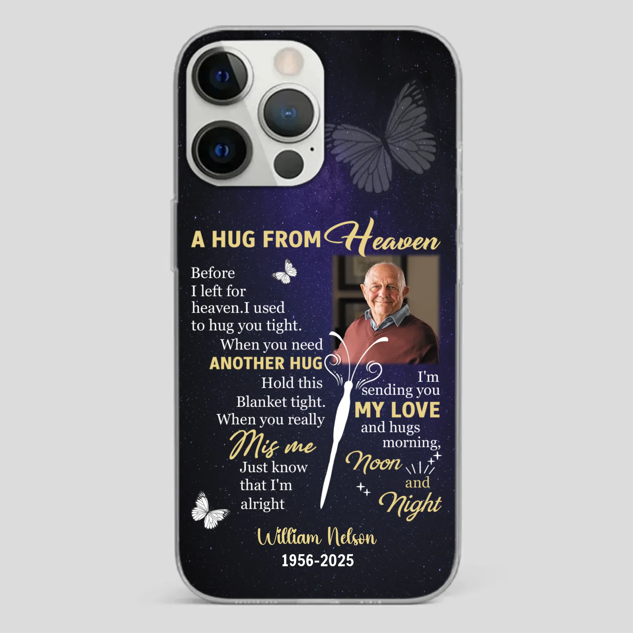 Heavenly Hug Grandpa Case – Personalized Memorial Gift Under the Night Sky - 89Prints