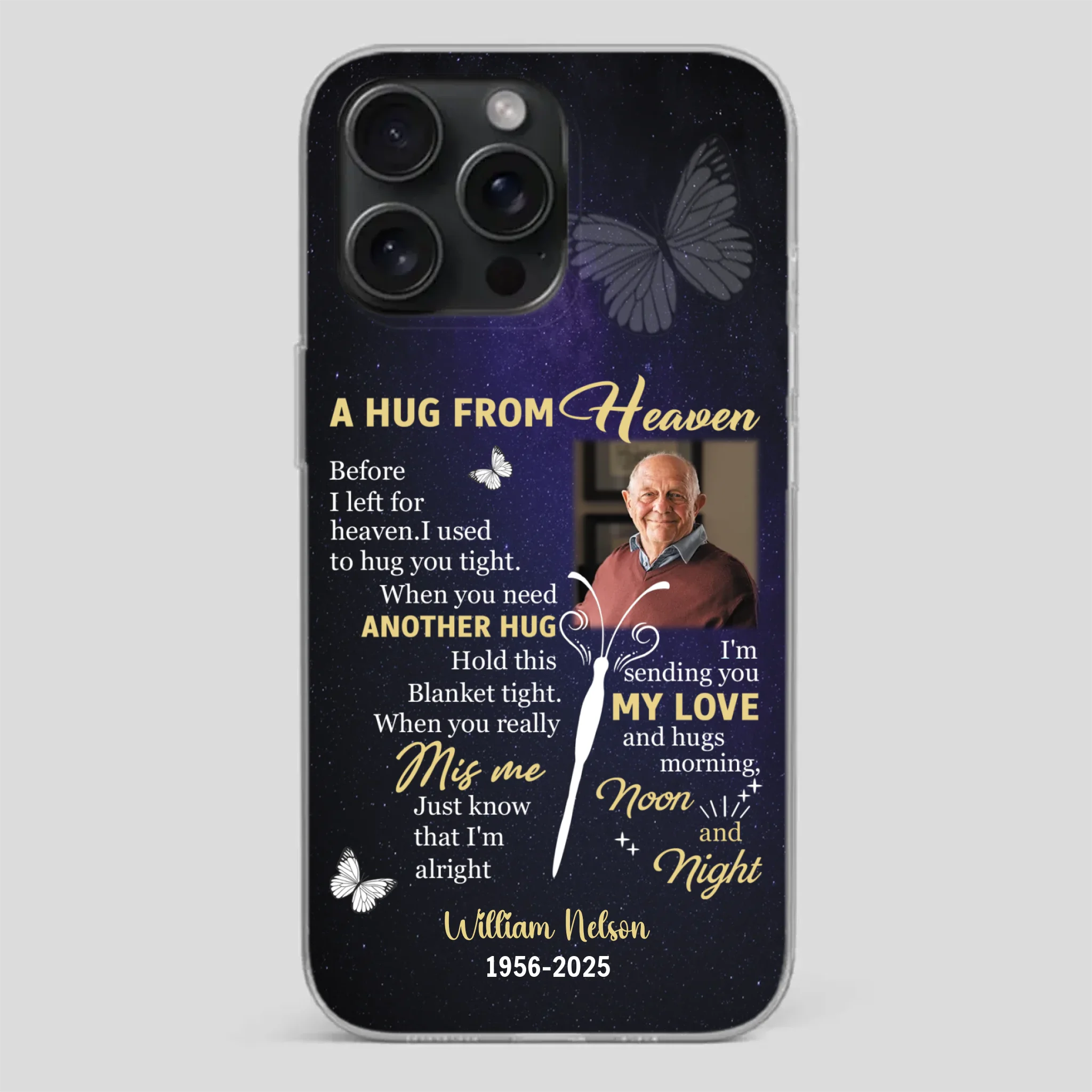 Heavenly Hug Grandpa Case – Personalized Memorial Gift Under the Night Sky - 89Prints