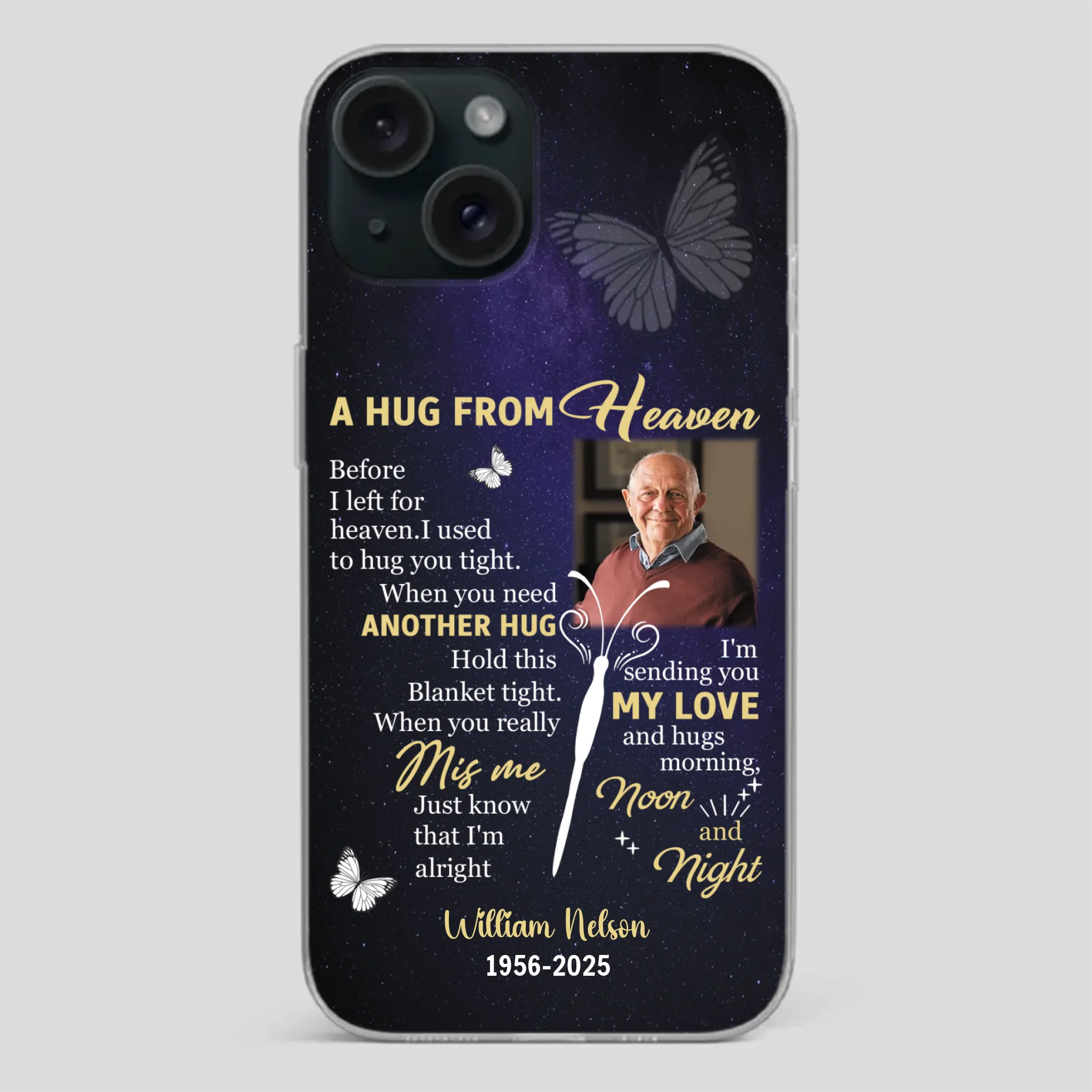 Heavenly Hug Grandpa Case – Personalized Memorial Gift Under the Night Sky - 89Prints