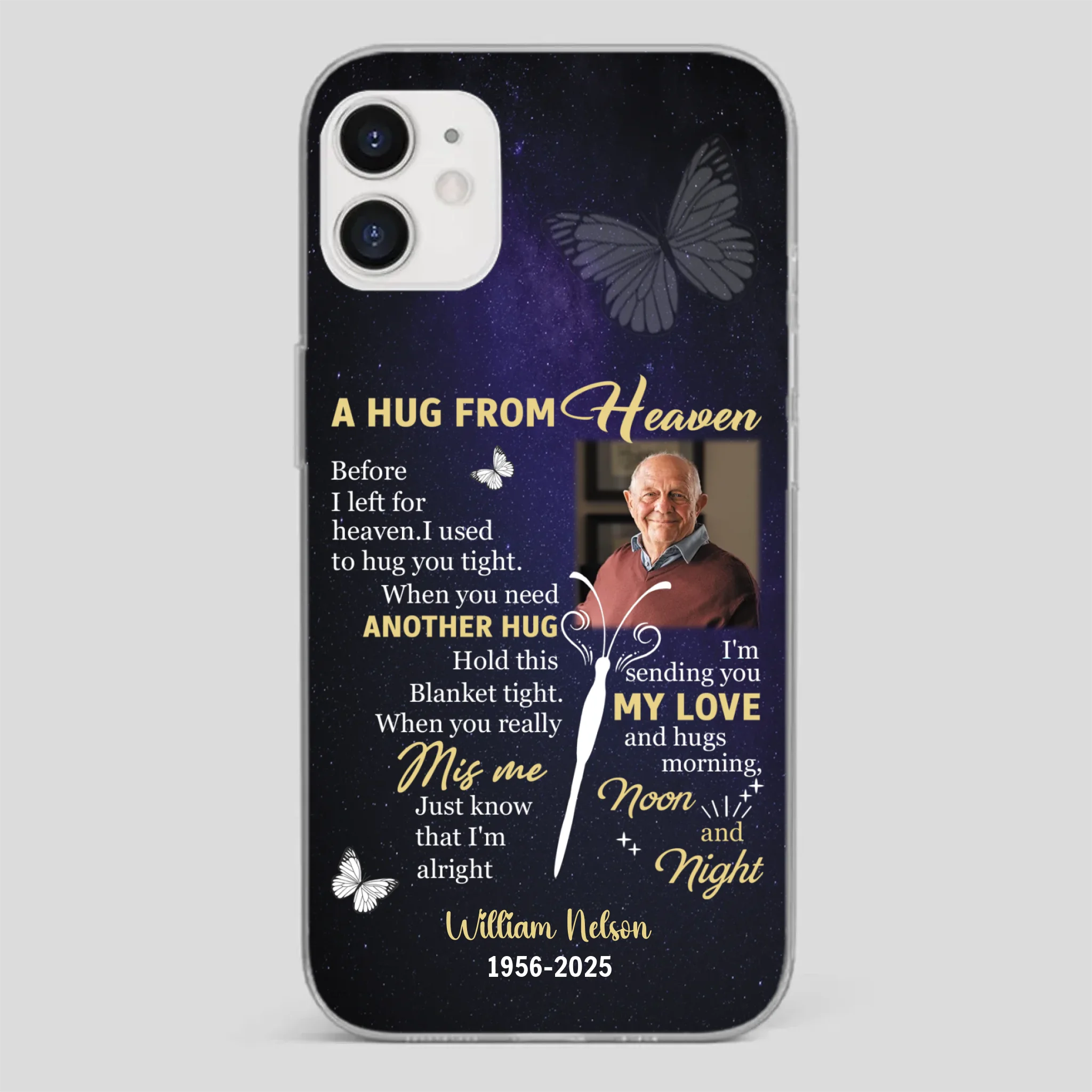 Heavenly Hug Grandpa Case – Personalized Memorial Gift Under the Night Sky - 89Prints