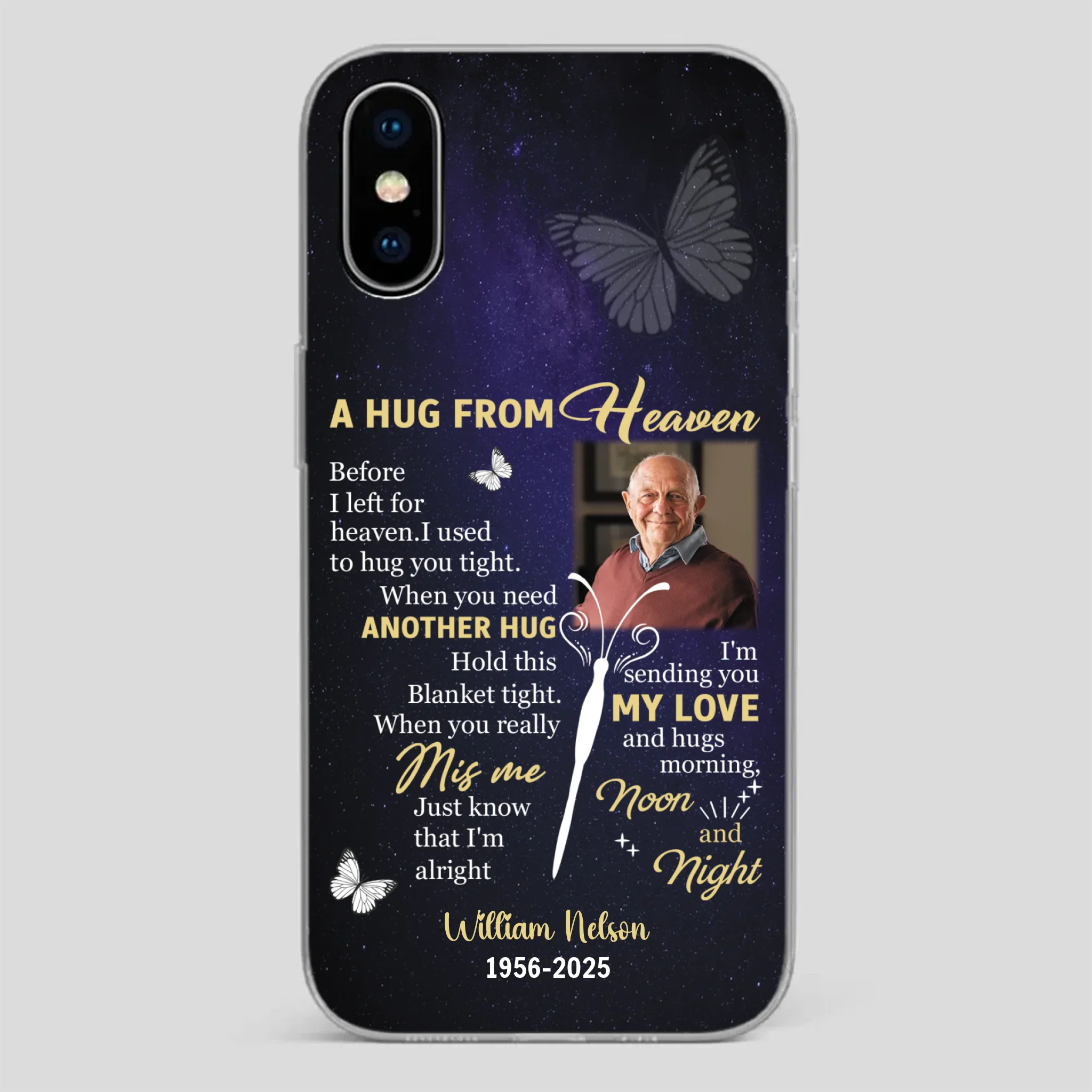 Heavenly Hug Grandpa Case – Personalized Memorial Gift Under the Night Sky - 89Prints