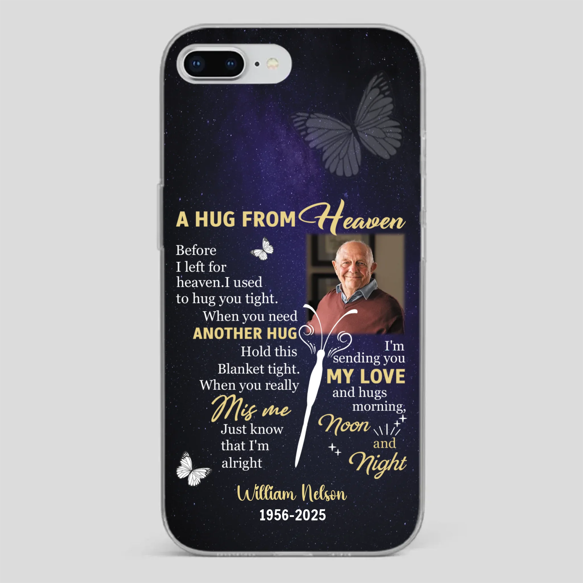 Heavenly Hug Grandpa Case – Personalized Memorial Gift Under the Night Sky - 89Prints