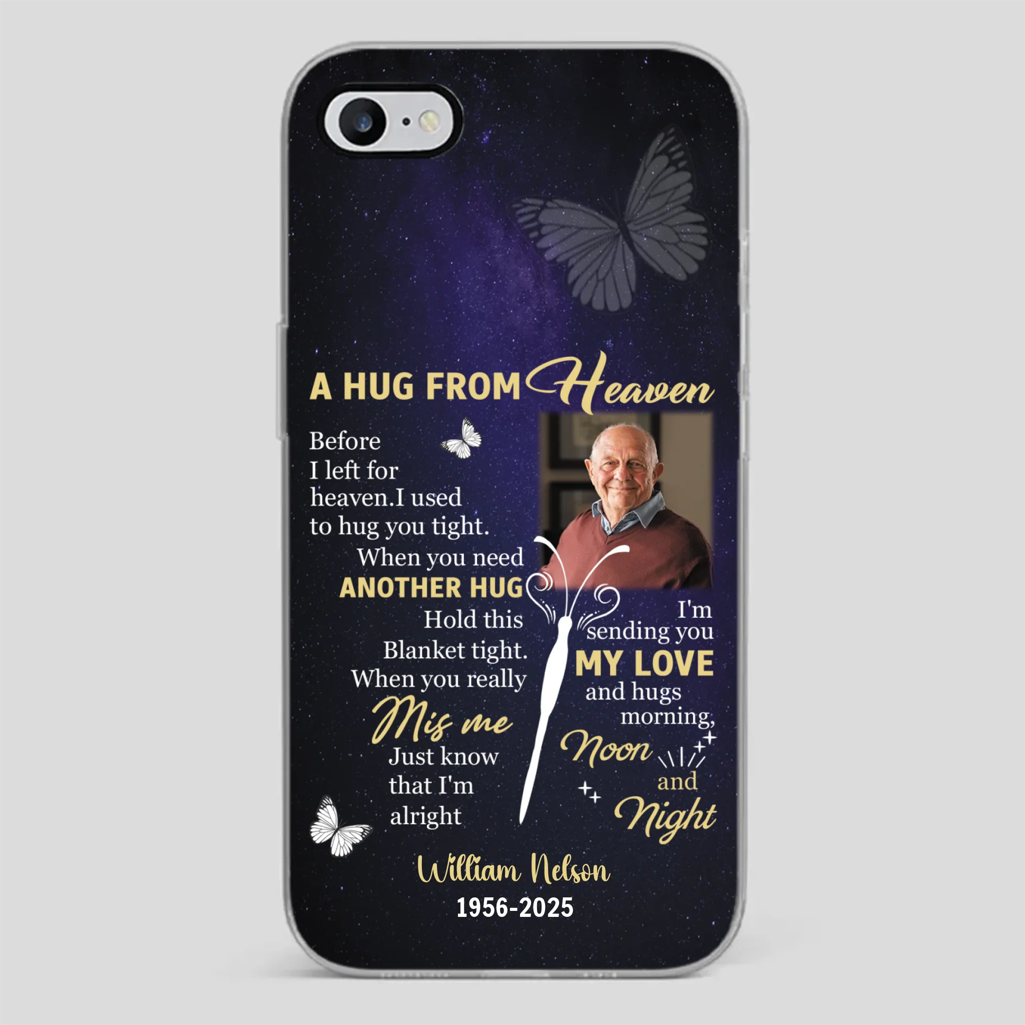 Heavenly Hug Grandpa Case – Personalized Memorial Gift Under the Night Sky - 89Prints