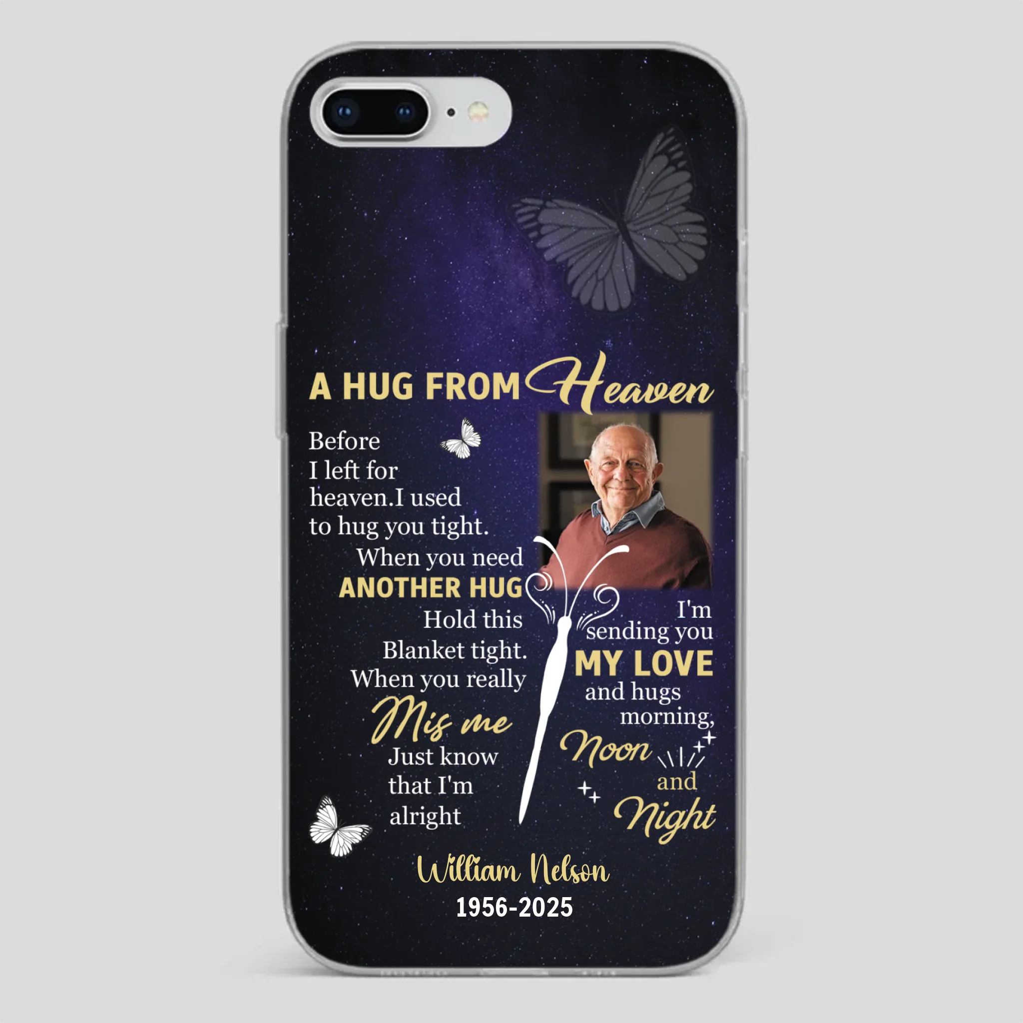 Heavenly Hug Grandpa Case – Personalized Memorial Gift Under the Night Sky - 89Prints