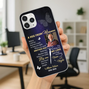 Heavenly Hug Grandpa Case – Personalized Memorial Gift Under the Night Sky - 89Prints