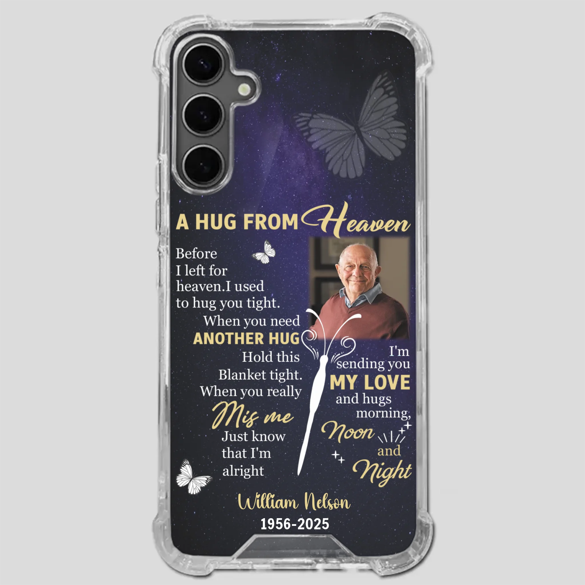 Heavenly Hug Grandpa Case – Personalized Memorial Gift Under the Night Sky - 89Prints
