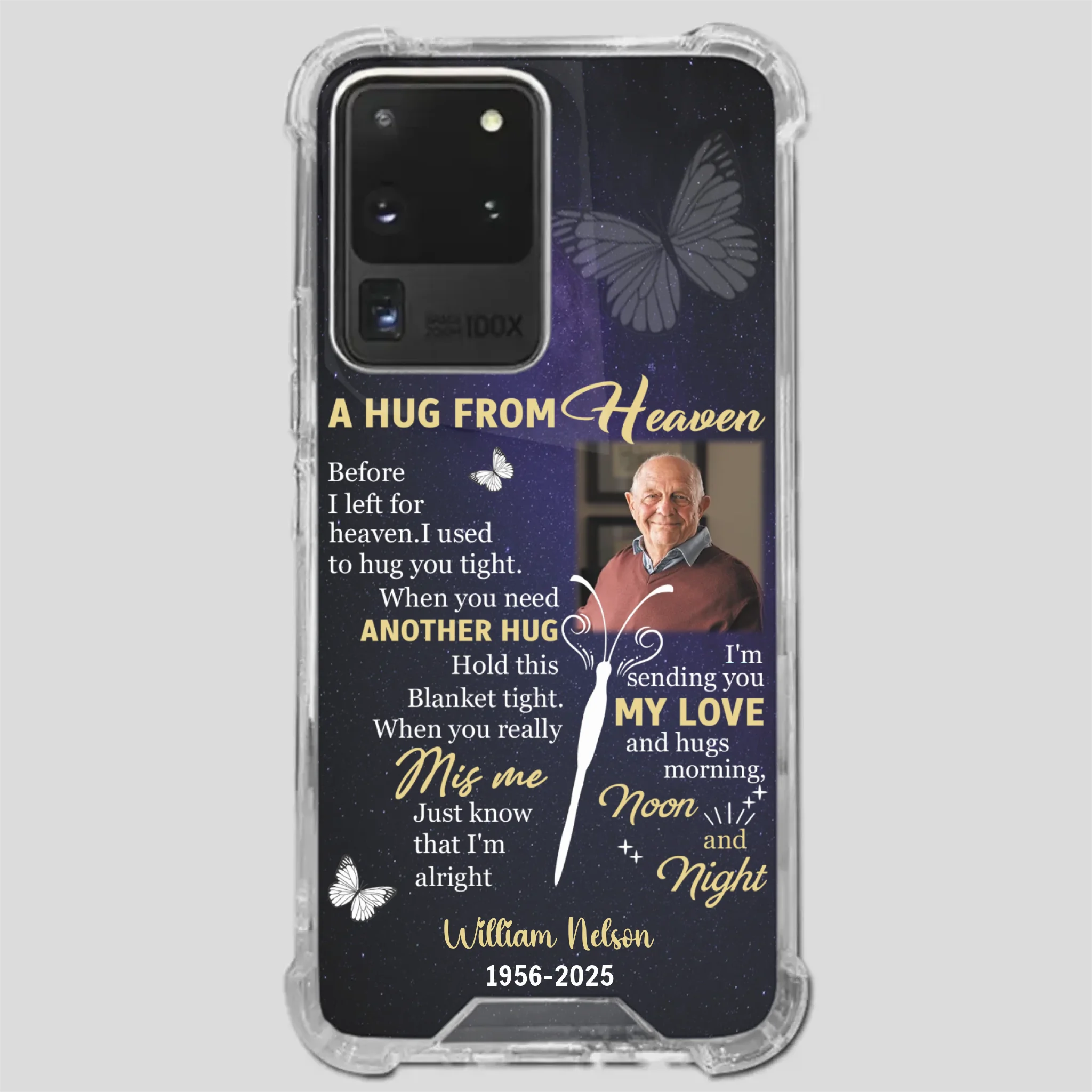 Heavenly Hug Grandpa Case – Personalized Memorial Gift Under the Night Sky - 89Prints
