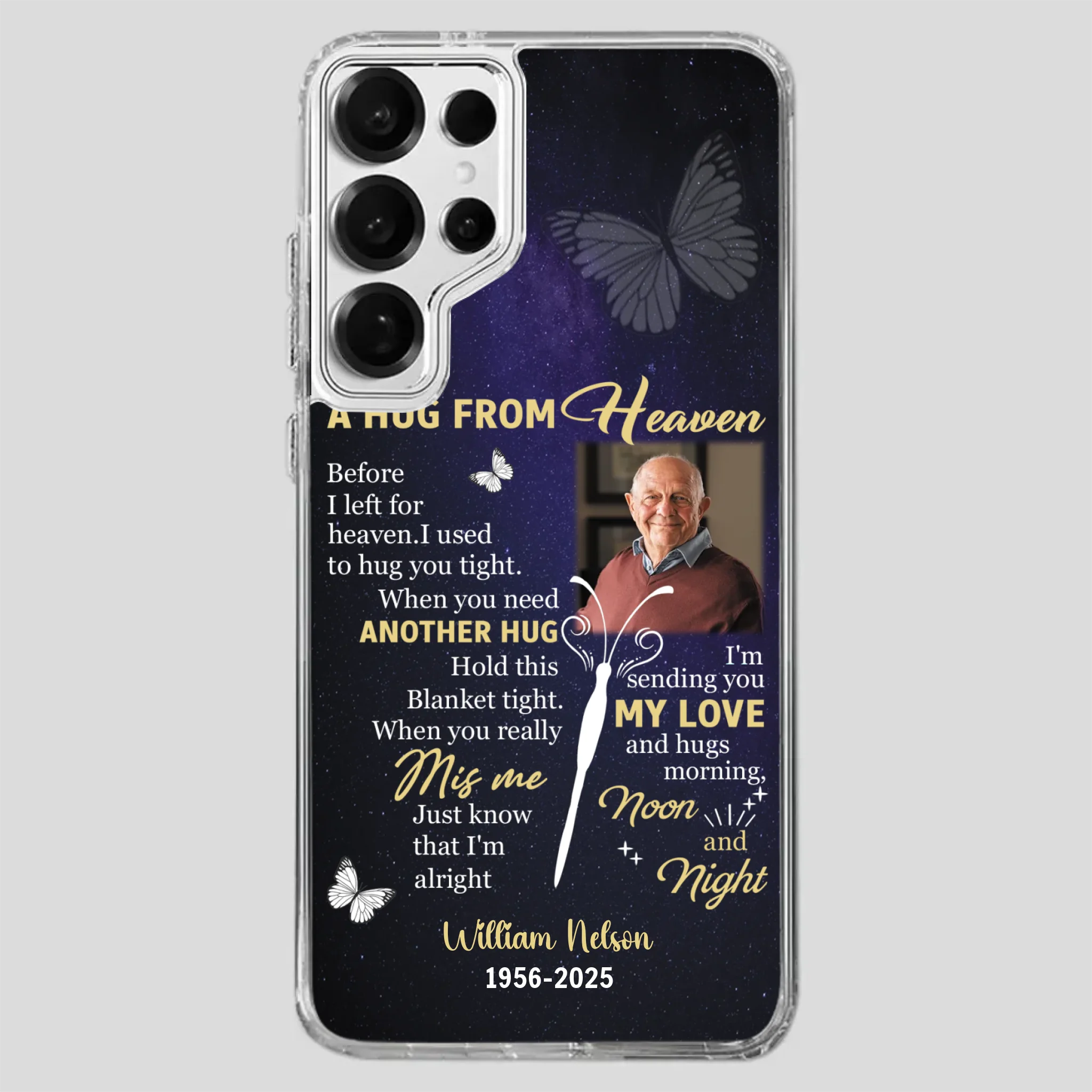 Heavenly Hug Grandpa Case – Personalized Memorial Gift Under the Night Sky - 89Prints