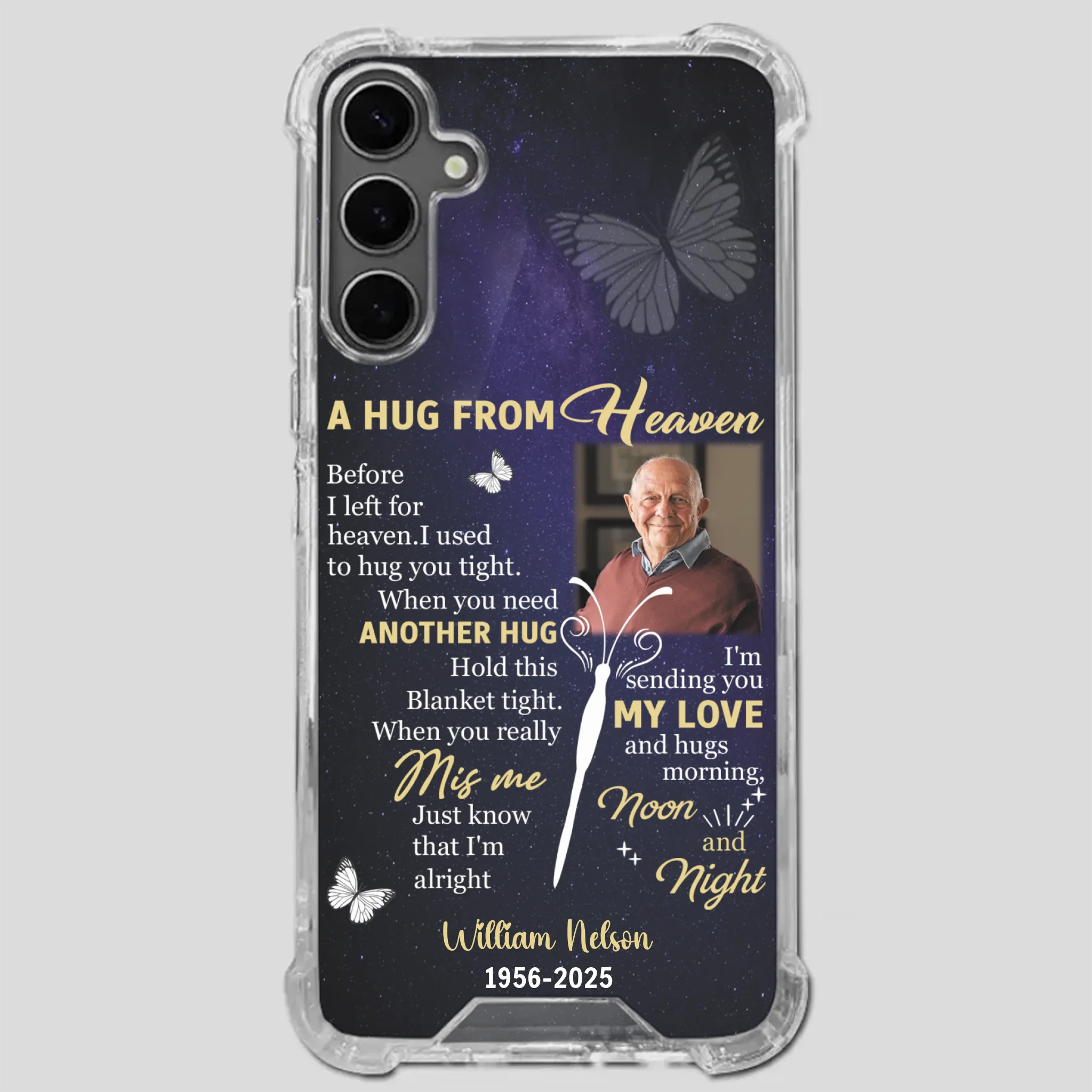 Heavenly Hug Grandpa Case – Personalized Memorial Gift Under the Night Sky - 89Prints