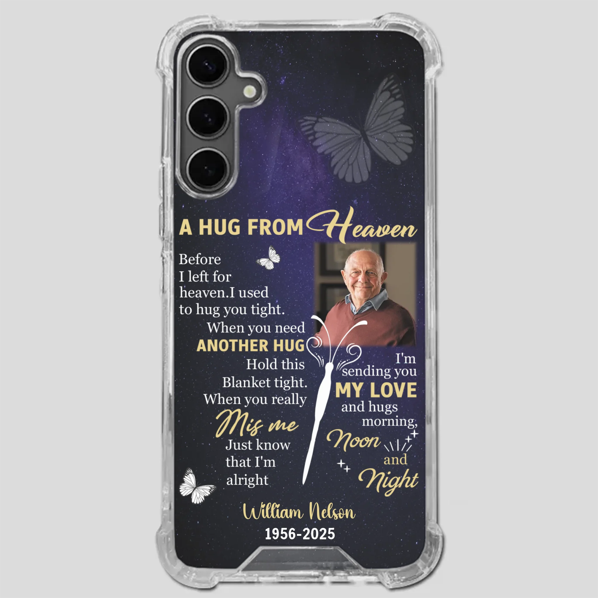 Heavenly Hug Grandpa Case – Personalized Memorial Gift Under the Night Sky - 89Prints