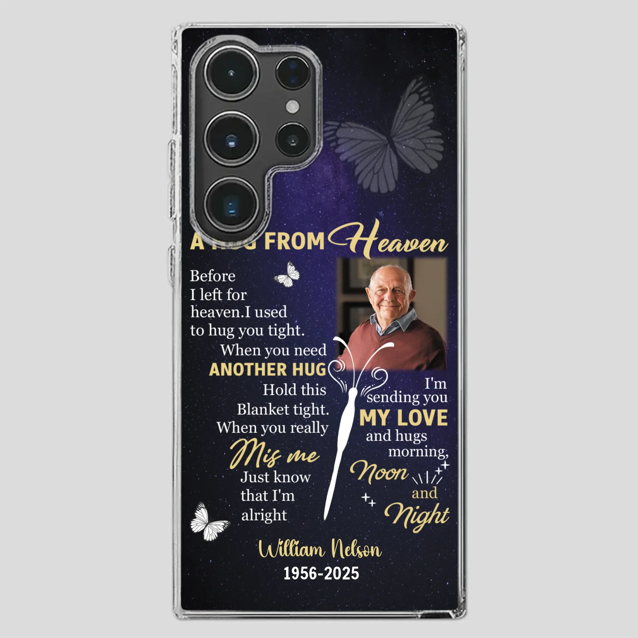 Heavenly Hug Grandpa Case – Personalized Memorial Gift Under the Night Sky - 89Prints