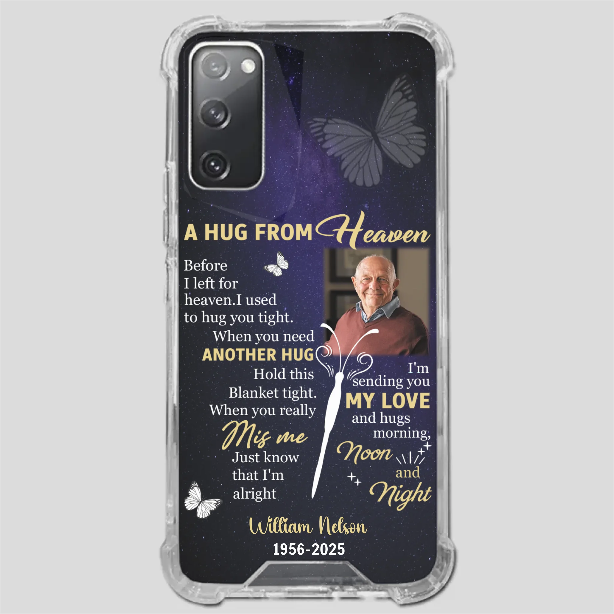 Heavenly Hug Grandpa Case – Personalized Memorial Gift Under the Night Sky - 89Prints
