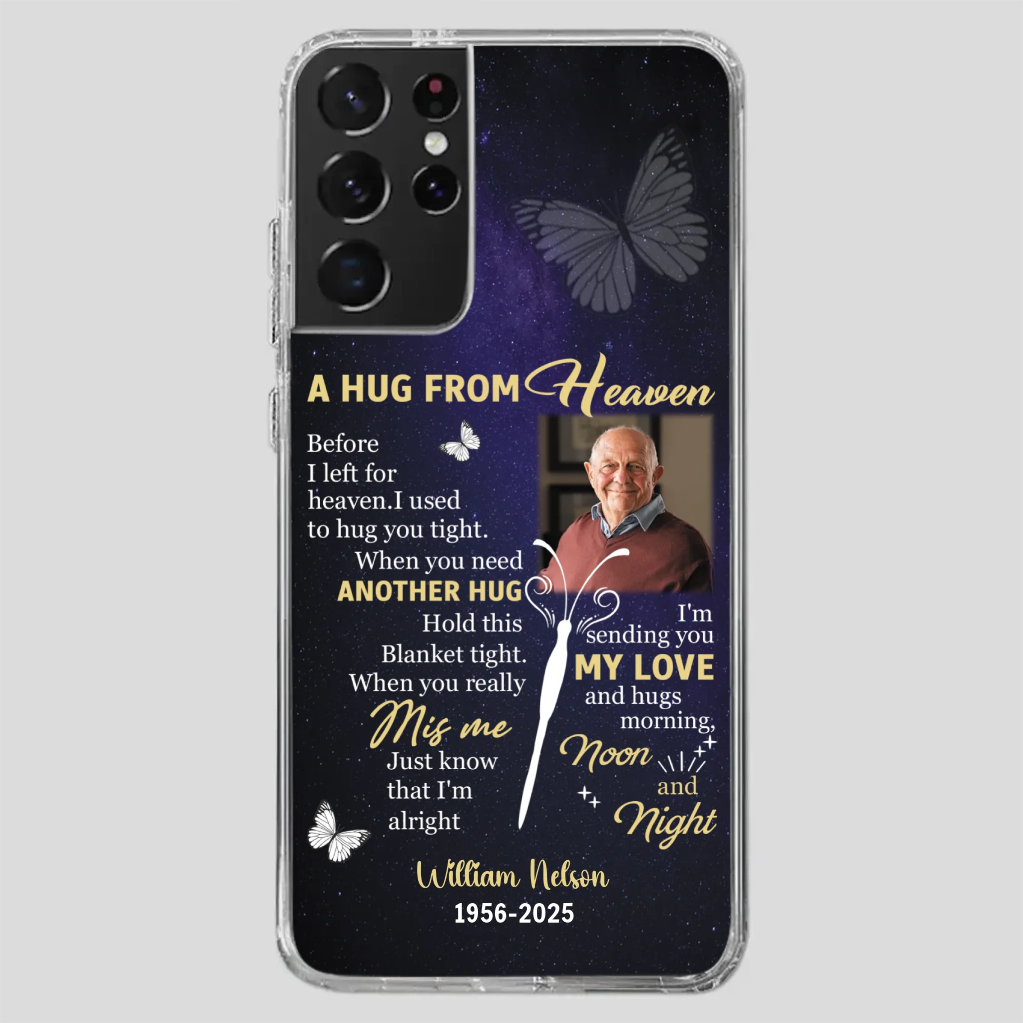 Heavenly Hug Grandpa Case – Personalized Memorial Gift Under the Night Sky - 89Prints