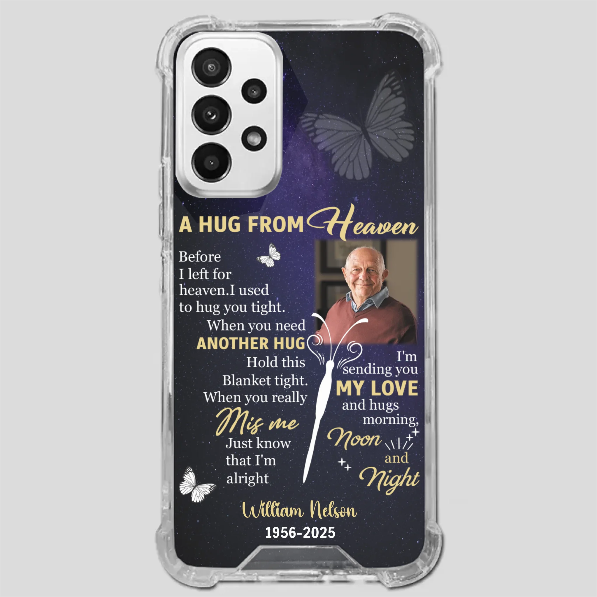 Heavenly Hug Grandpa Case – Personalized Memorial Gift Under the Night Sky - 89Prints