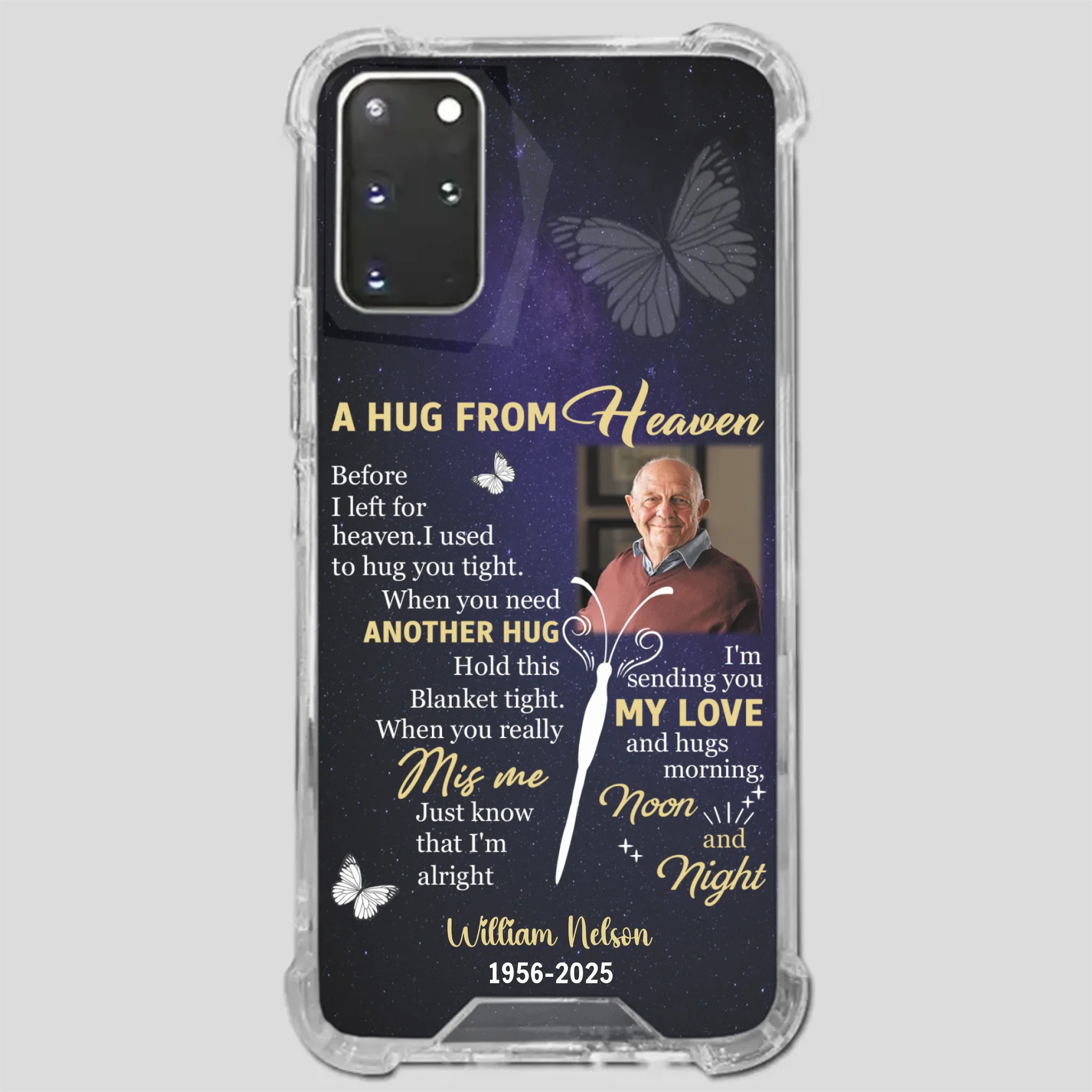 Heavenly Hug Grandpa Case – Personalized Memorial Gift Under the Night Sky - 89Prints