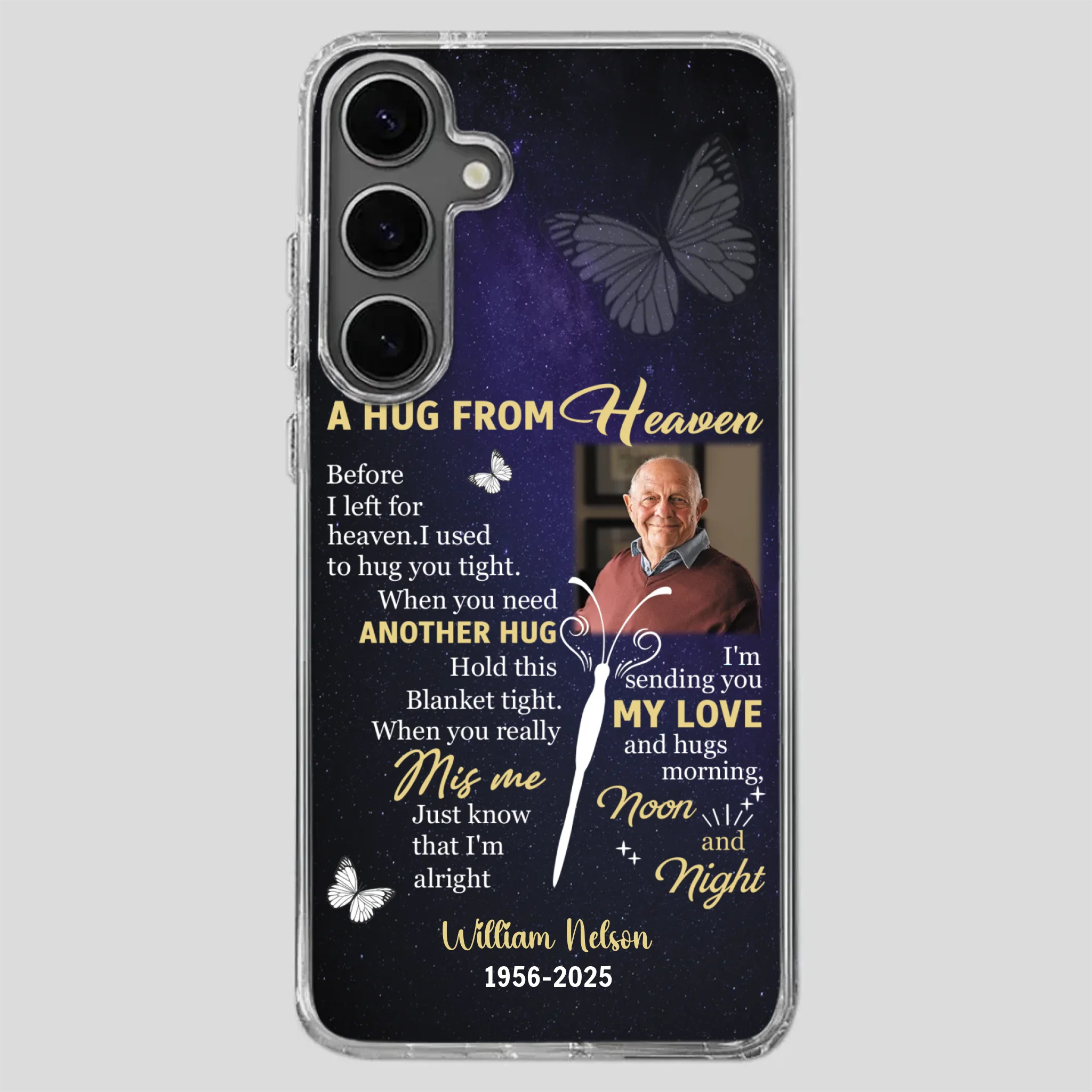 Heavenly Hug Grandpa Case – Personalized Memorial Gift Under the Night Sky - 89Prints