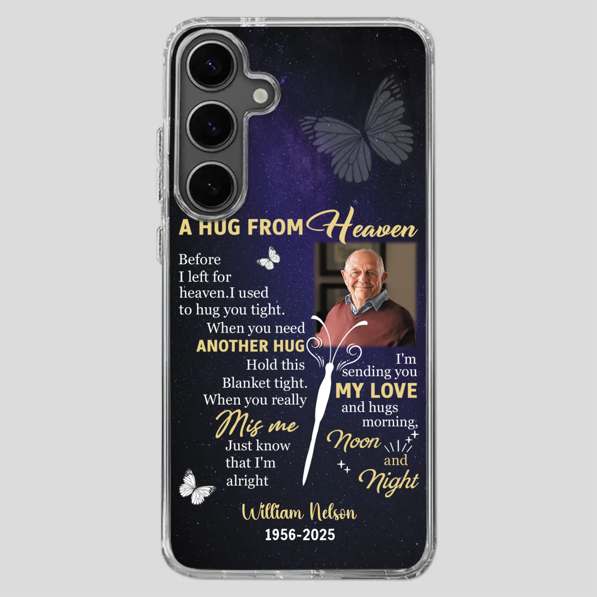 Heavenly Hug Grandpa Case – Personalized Memorial Gift Under the Night Sky - 89Prints