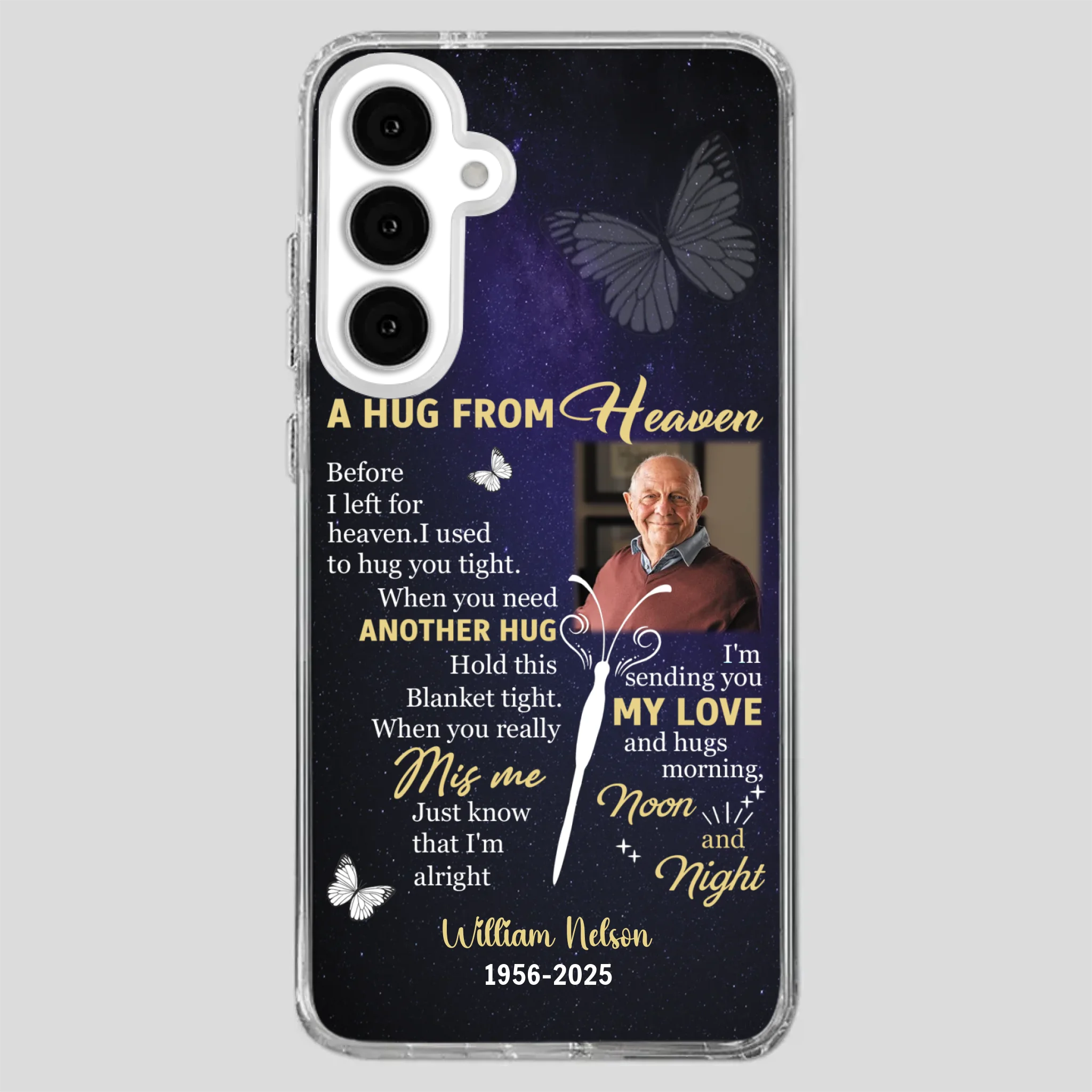 Heavenly Hug Grandpa Case – Personalized Memorial Gift Under the Night Sky - 89Prints