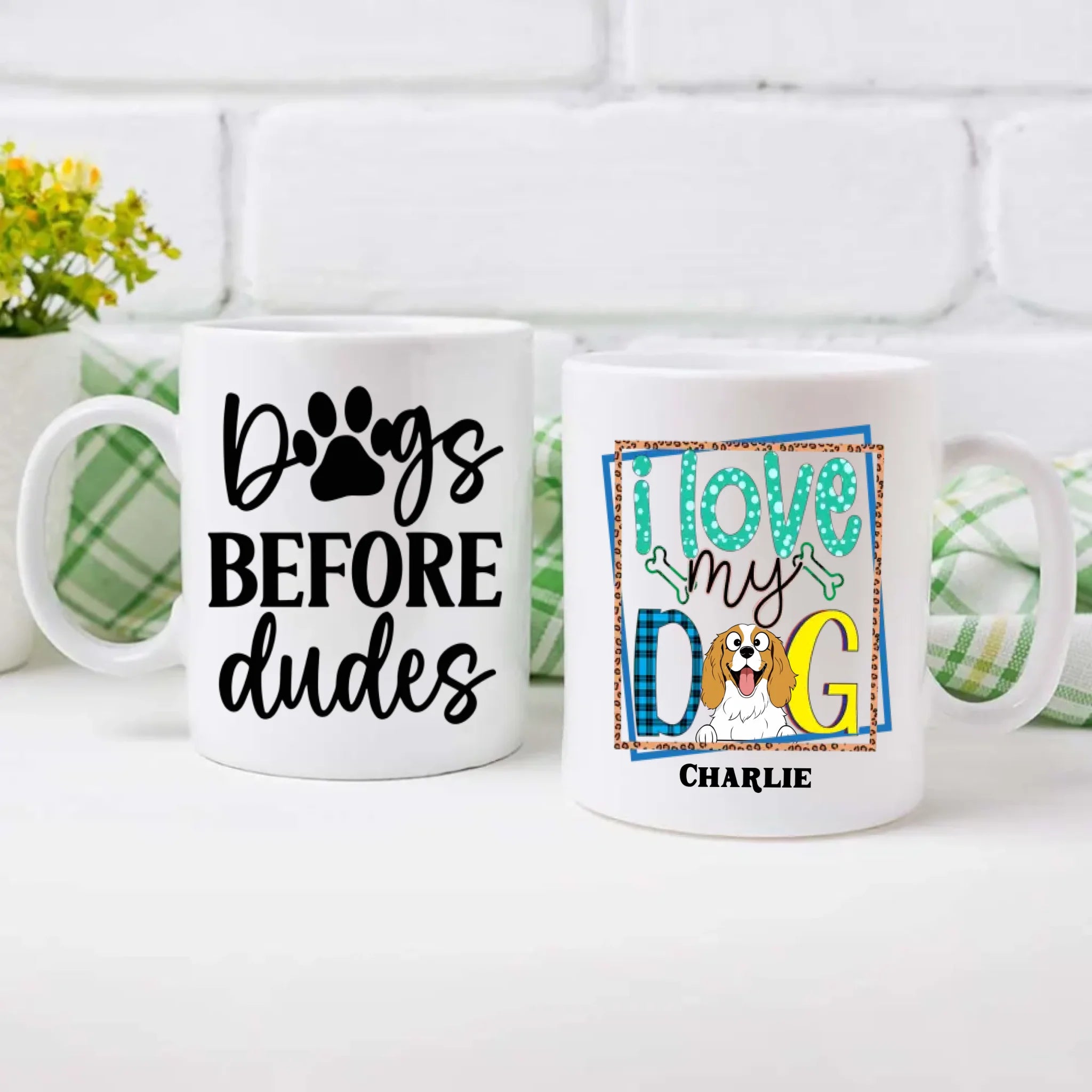 I Love My Dog Personalized Cup | Adorable Tailored Gift for Dog Moms & Pet Lovers - 89Prints