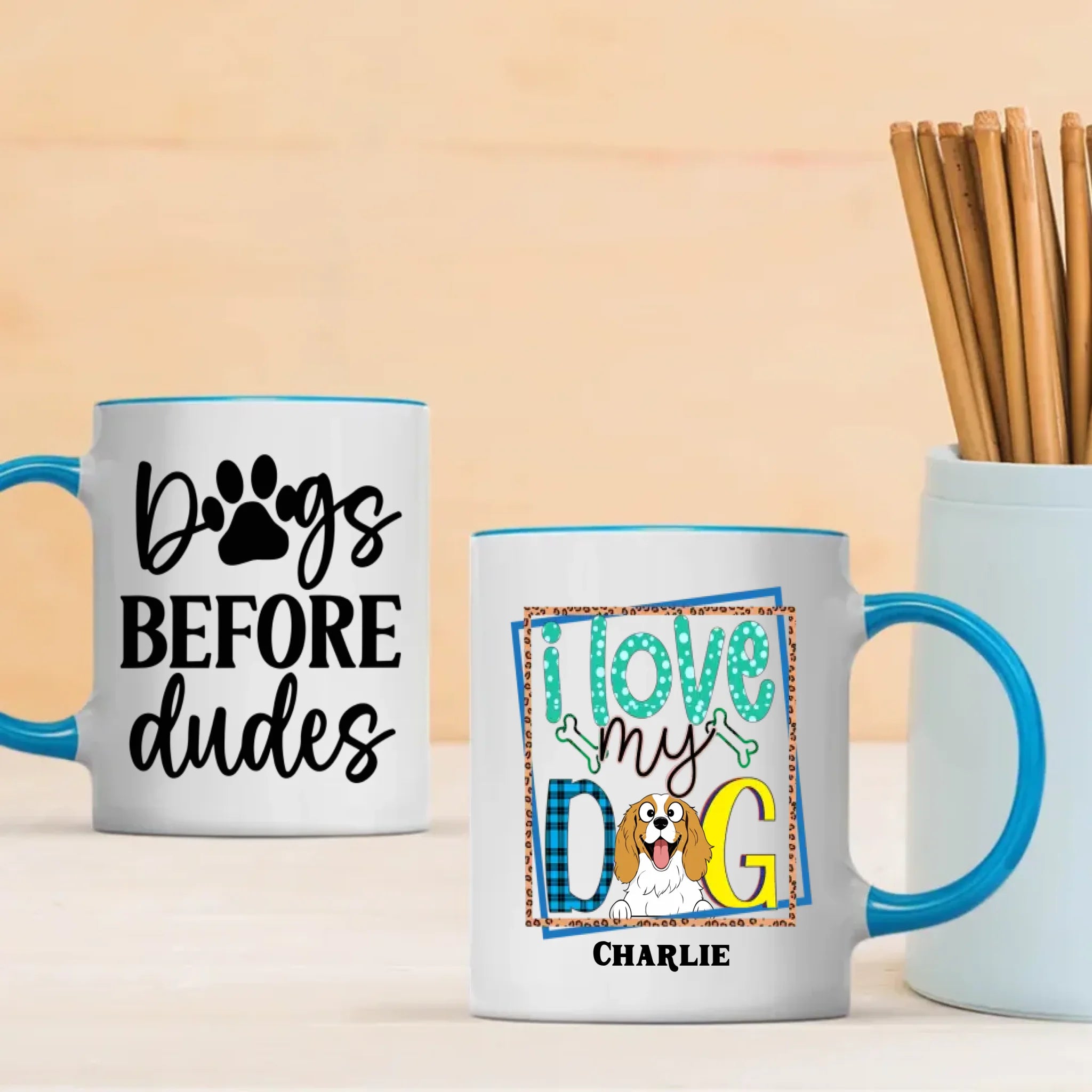 I Love My Dog Personalized Cup | Adorable Tailored Gift for Dog Moms & Pet Lovers - 89Prints