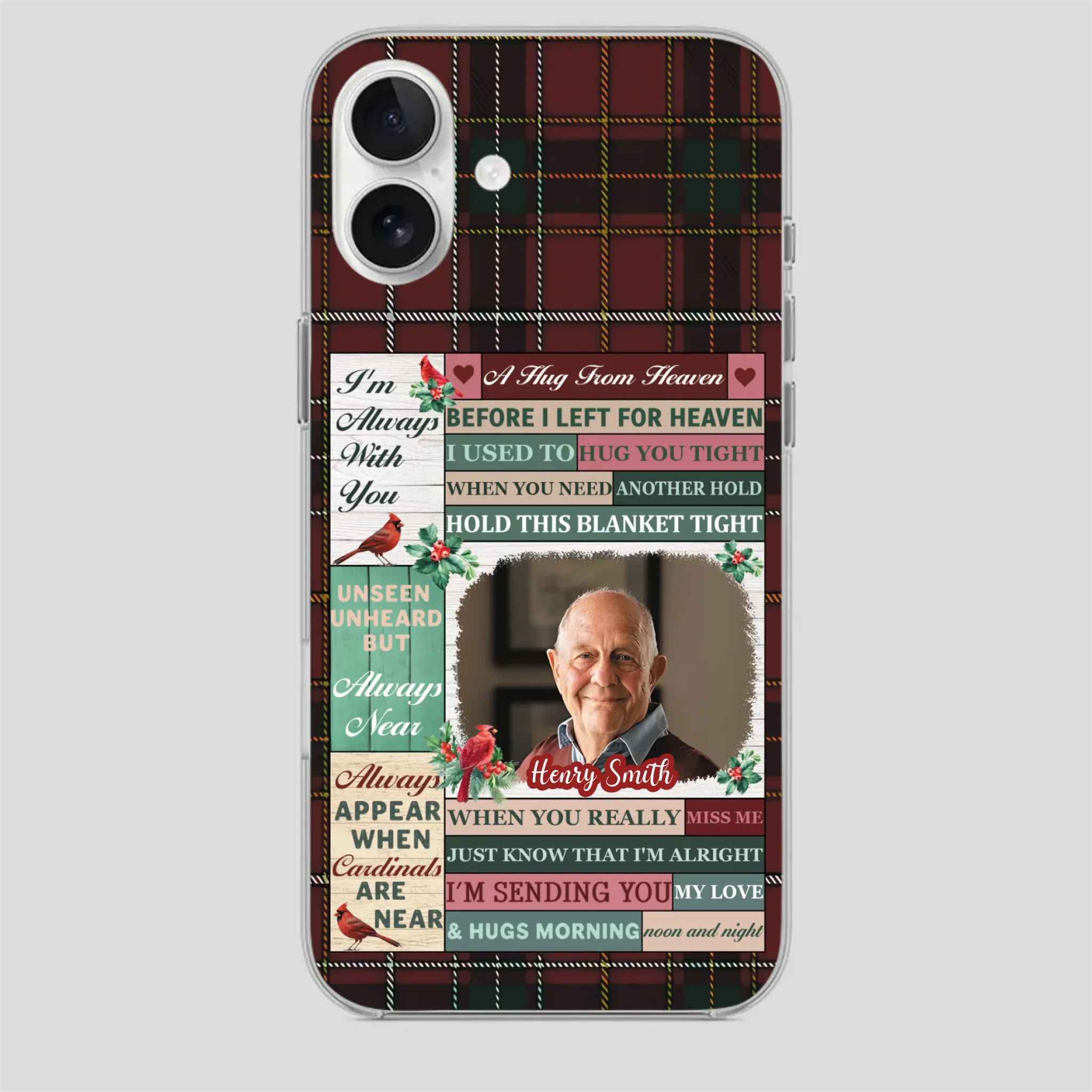 Personalized “I’m Always With You” Grandpa Phone Case – Cardinal Memorial Gift - 89Prints