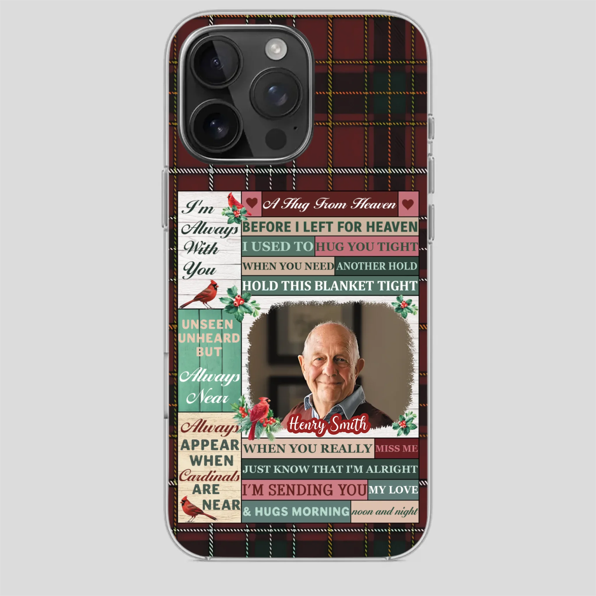 Personalized “I’m Always With You” Grandpa Phone Case – Cardinal Memorial Gift - 89Prints