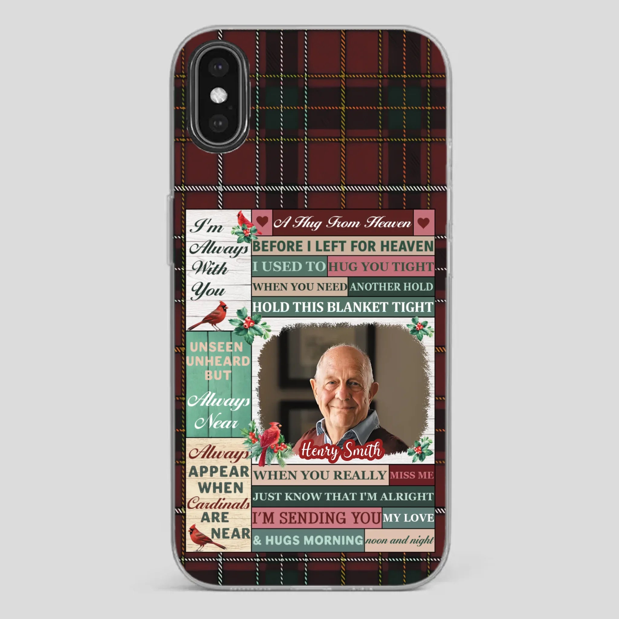 Personalized “I’m Always With You” Grandpa Phone Case – Cardinal Memorial Gift - 89Prints