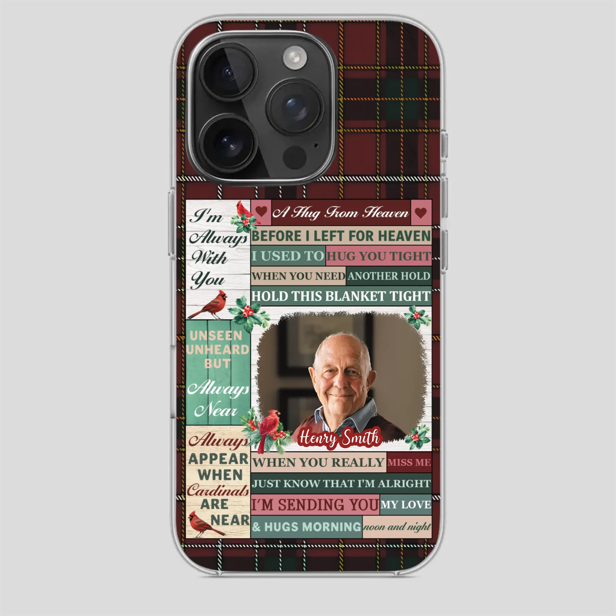 Personalized “I’m Always With You” Grandpa Phone Case – Cardinal Memorial Gift - 89Prints