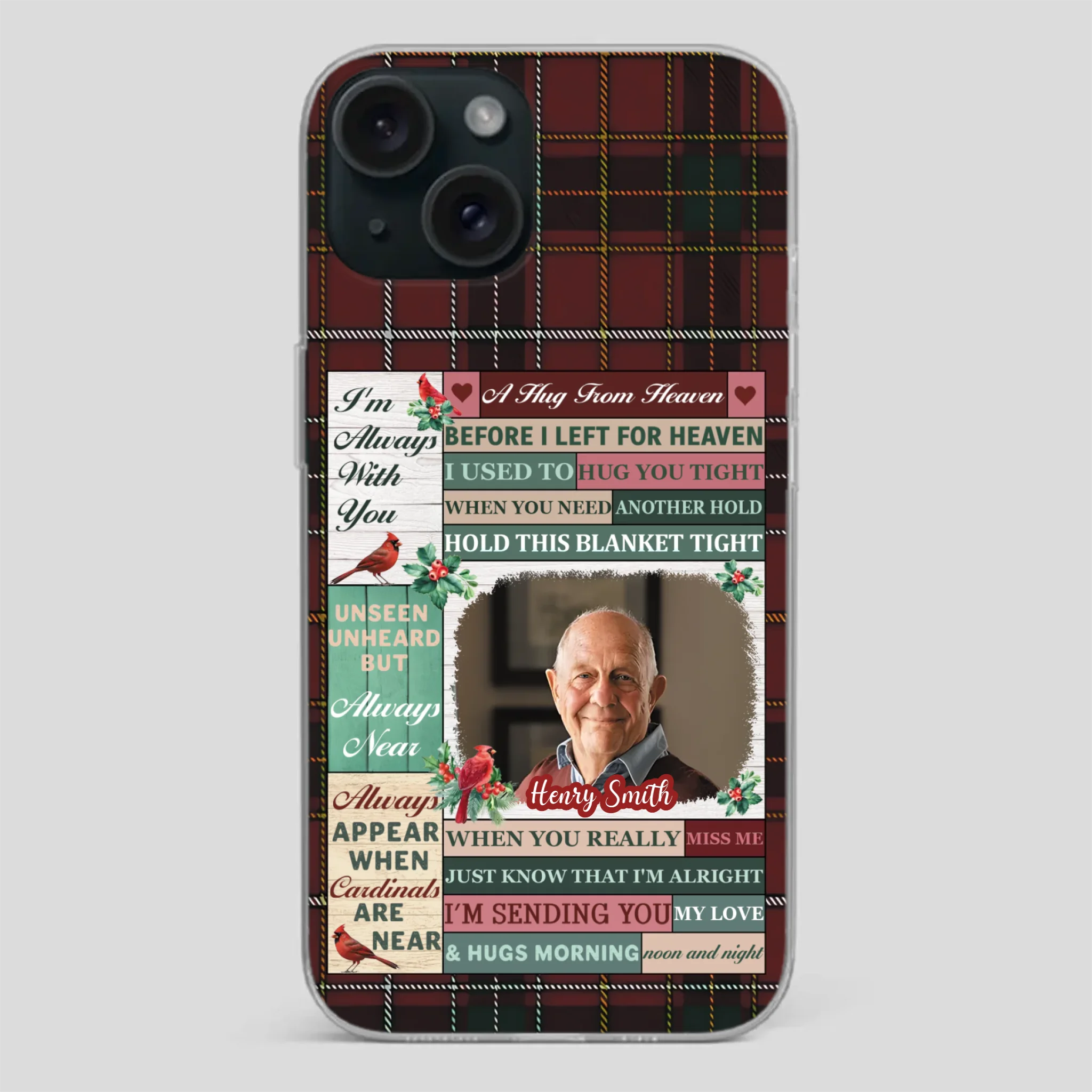 Personalized “I’m Always With You” Grandpa Phone Case – Cardinal Memorial Gift - 89Prints
