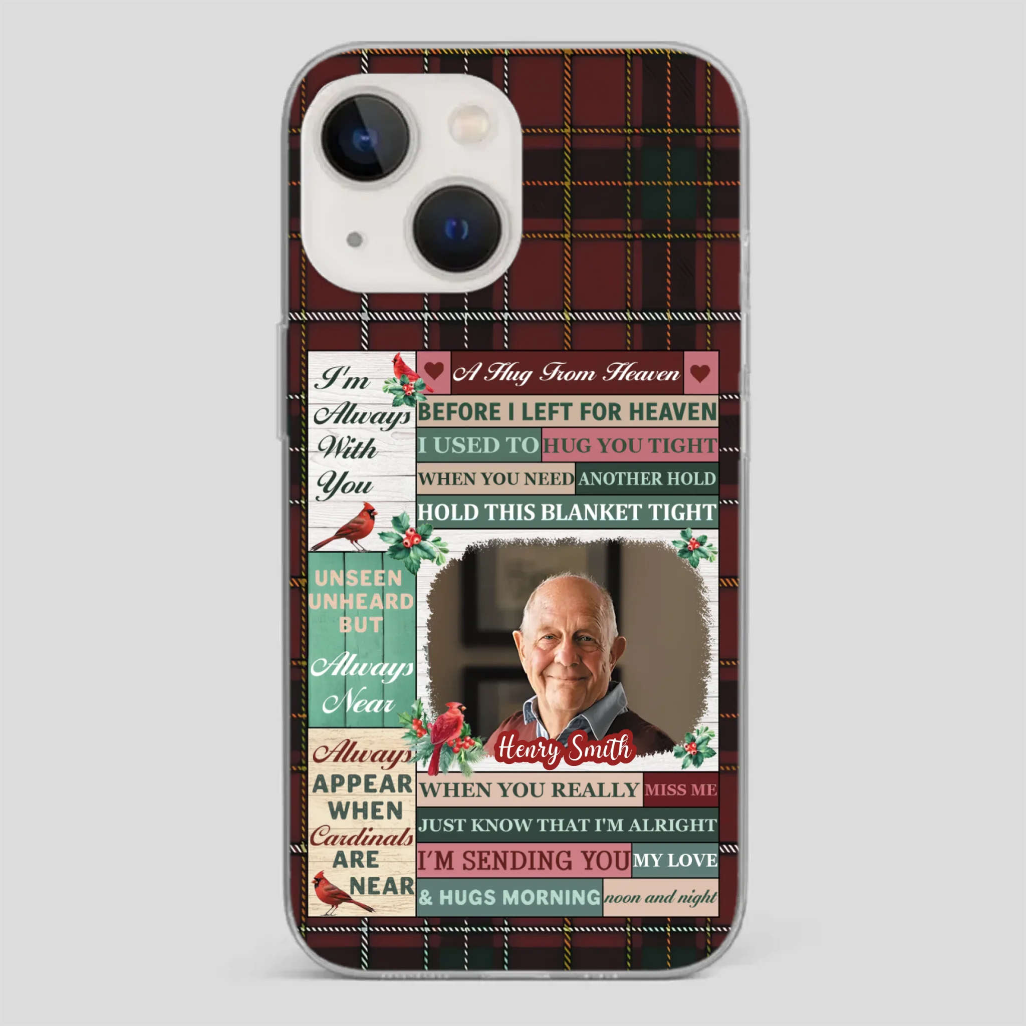 Personalized “I’m Always With You” Grandpa Phone Case – Cardinal Memorial Gift - 89Prints