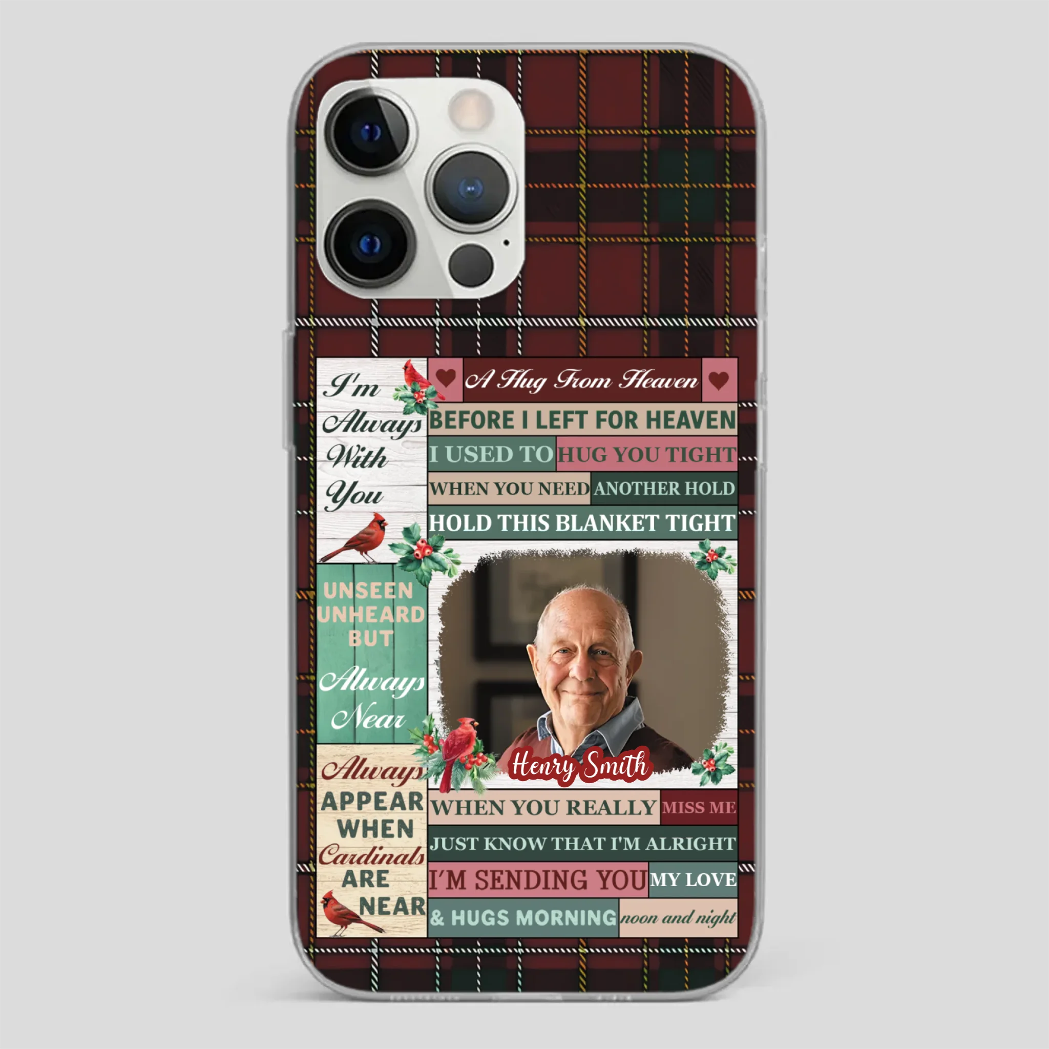 Personalized “I’m Always With You” Grandpa Phone Case – Cardinal Memorial Gift - 89Prints