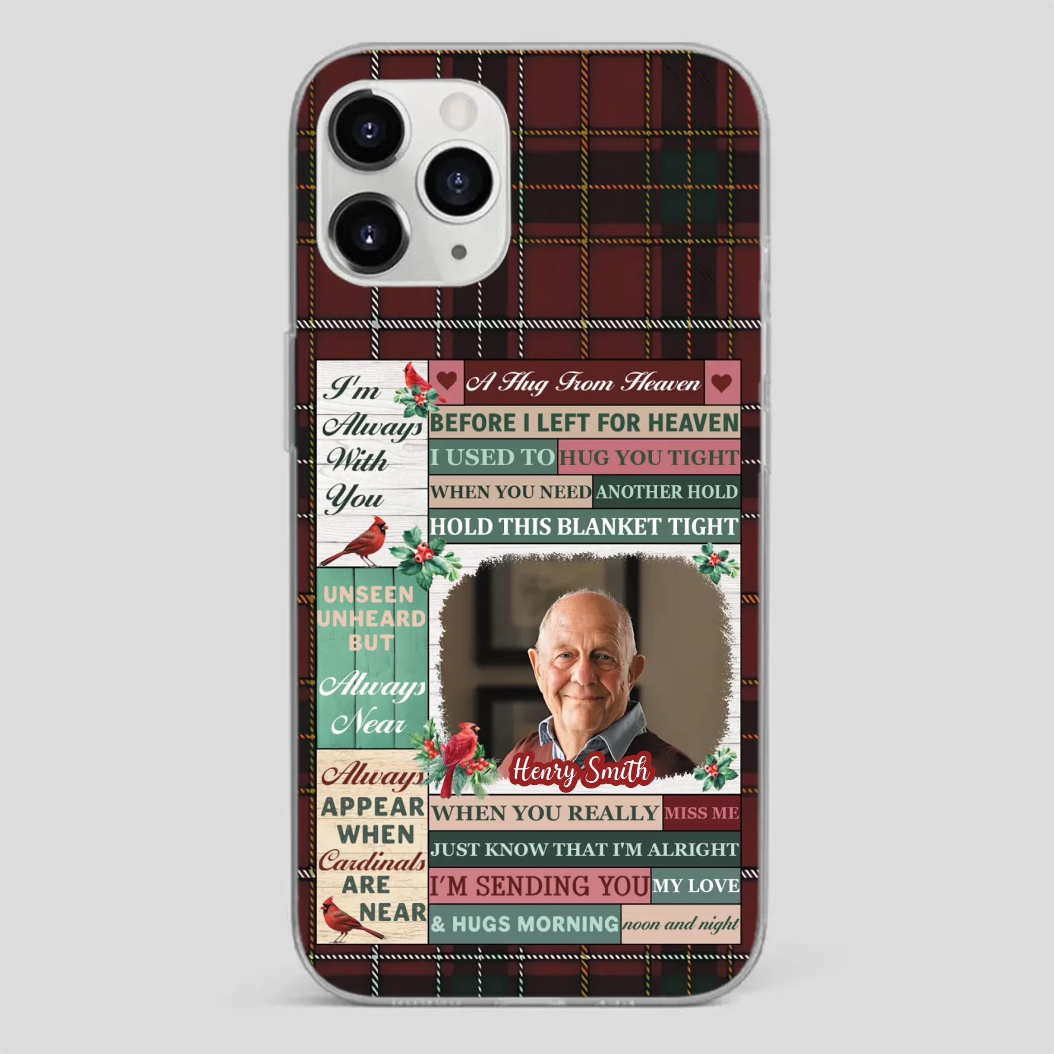 Personalized “I’m Always With You” Grandpa Phone Case – Cardinal Memorial Gift - 89Prints