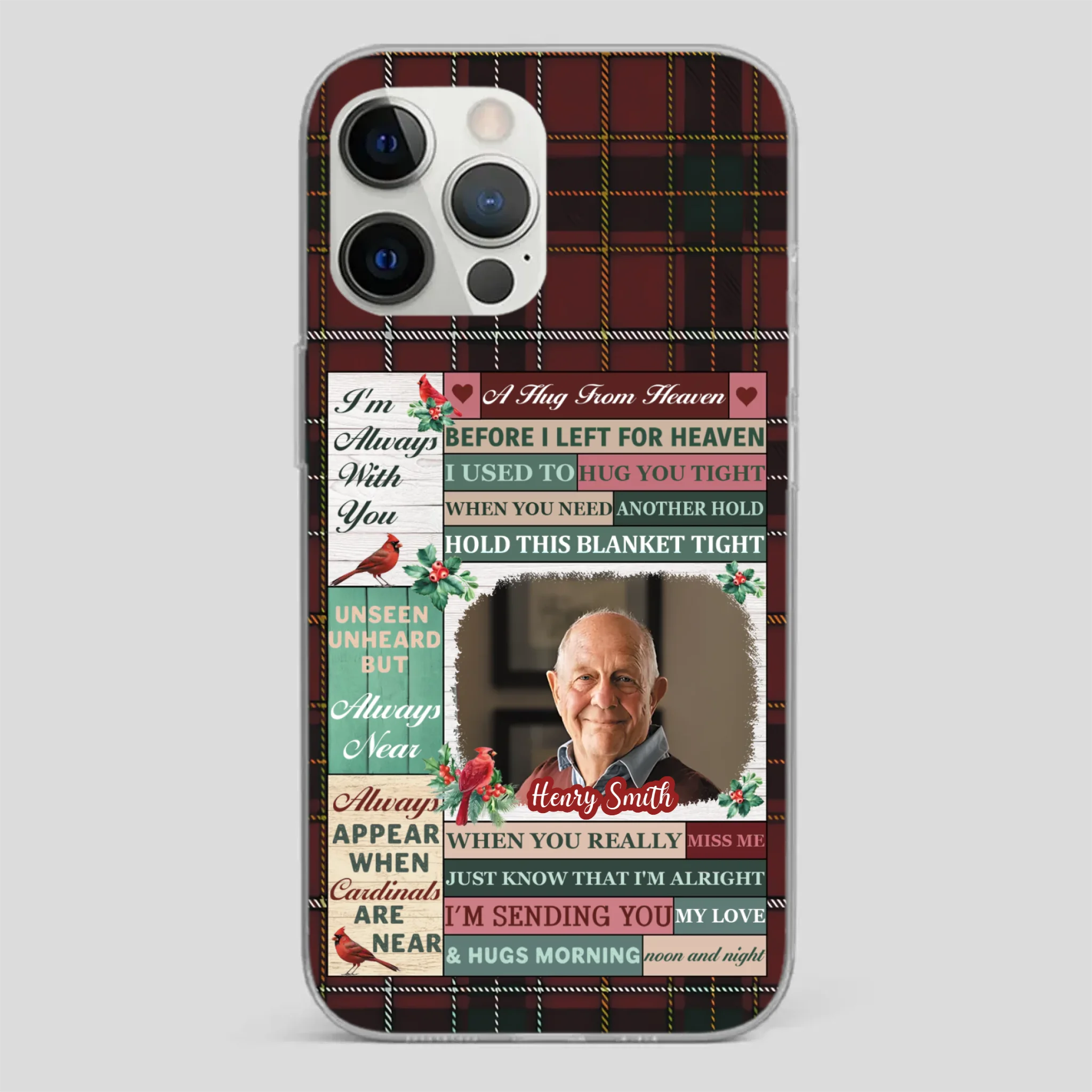 Personalized “I’m Always With You” Grandpa Phone Case – Cardinal Memorial Gift - 89Prints