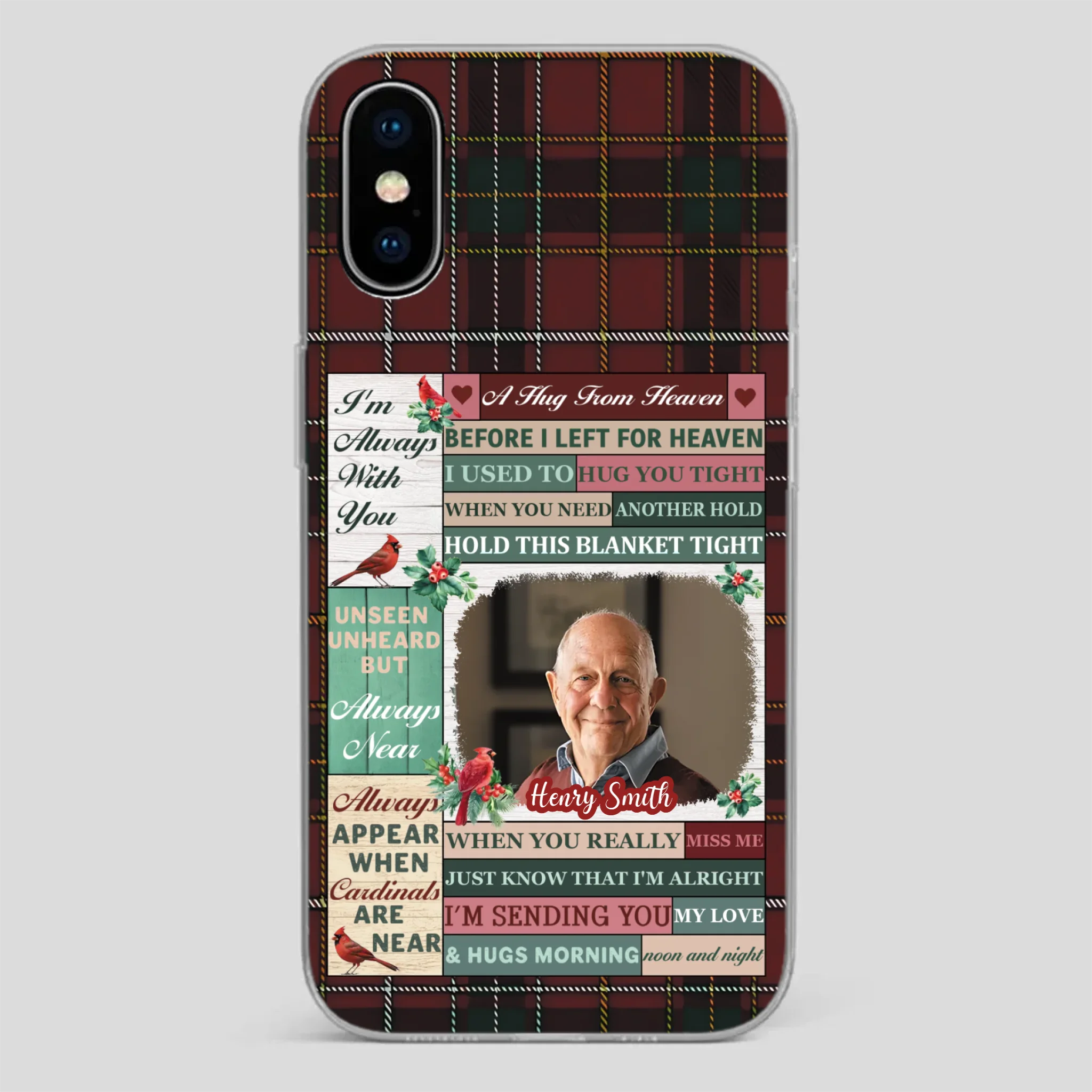 Personalized “I’m Always With You” Grandpa Phone Case – Cardinal Memorial Gift - 89Prints