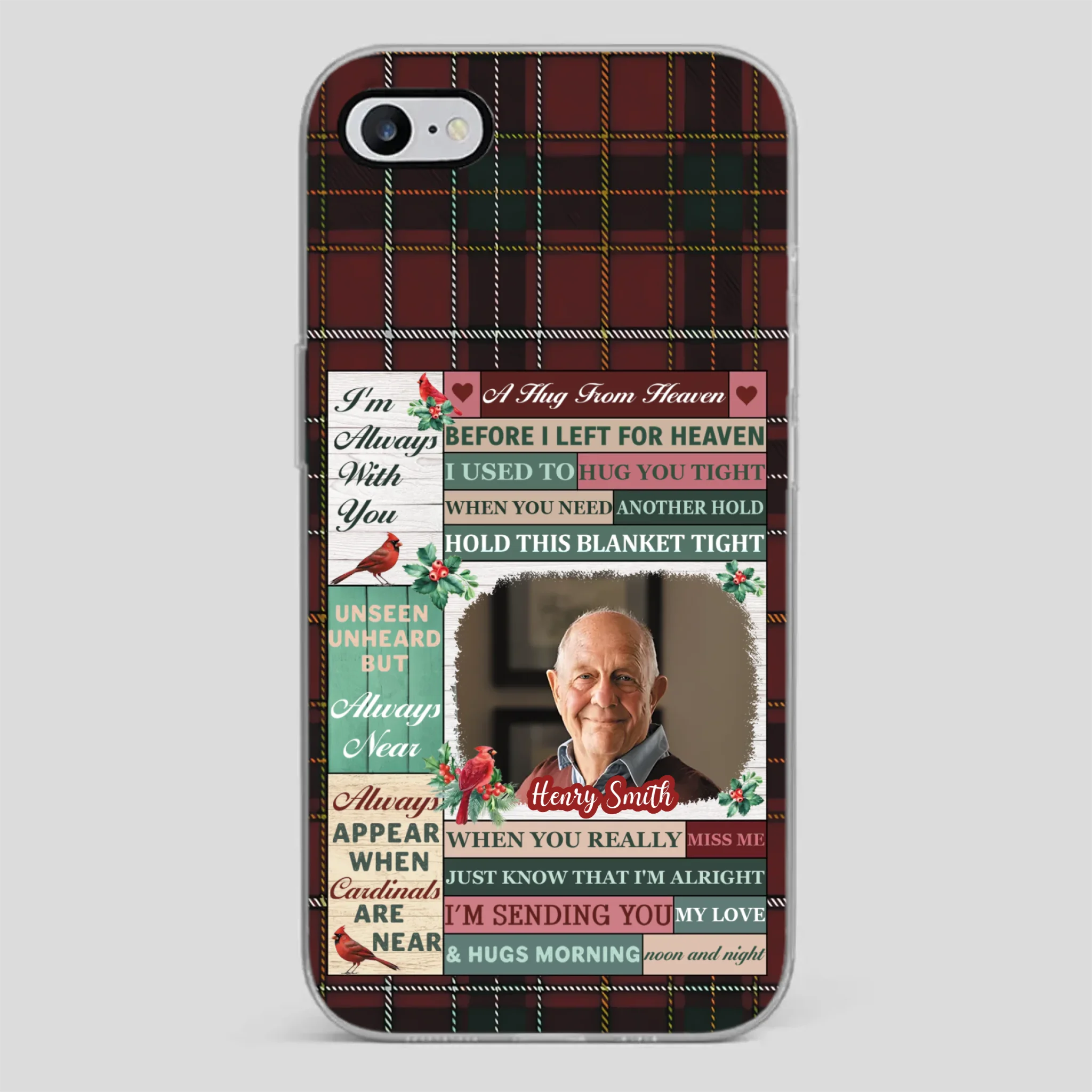Personalized “I’m Always With You” Grandpa Phone Case – Cardinal Memorial Gift - 89Prints