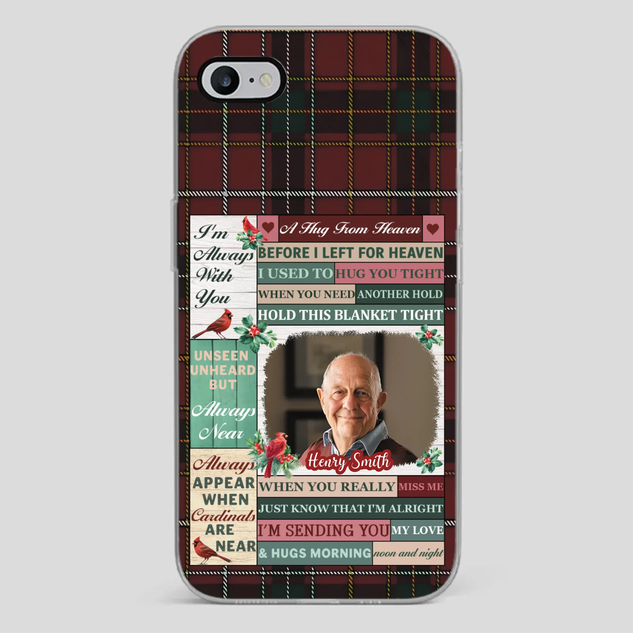 Personalized “I’m Always With You” Grandpa Phone Case – Cardinal Memorial Gift - 89Prints