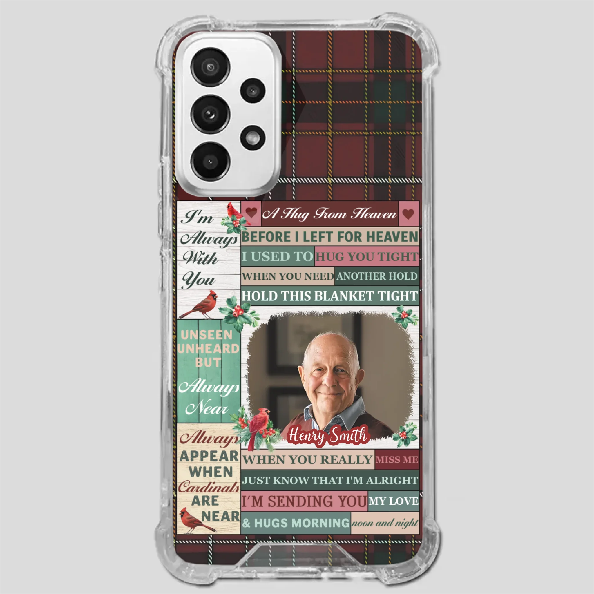 Personalized “I’m Always With You” Grandpa Phone Case – Cardinal Memorial Gift - 89Prints