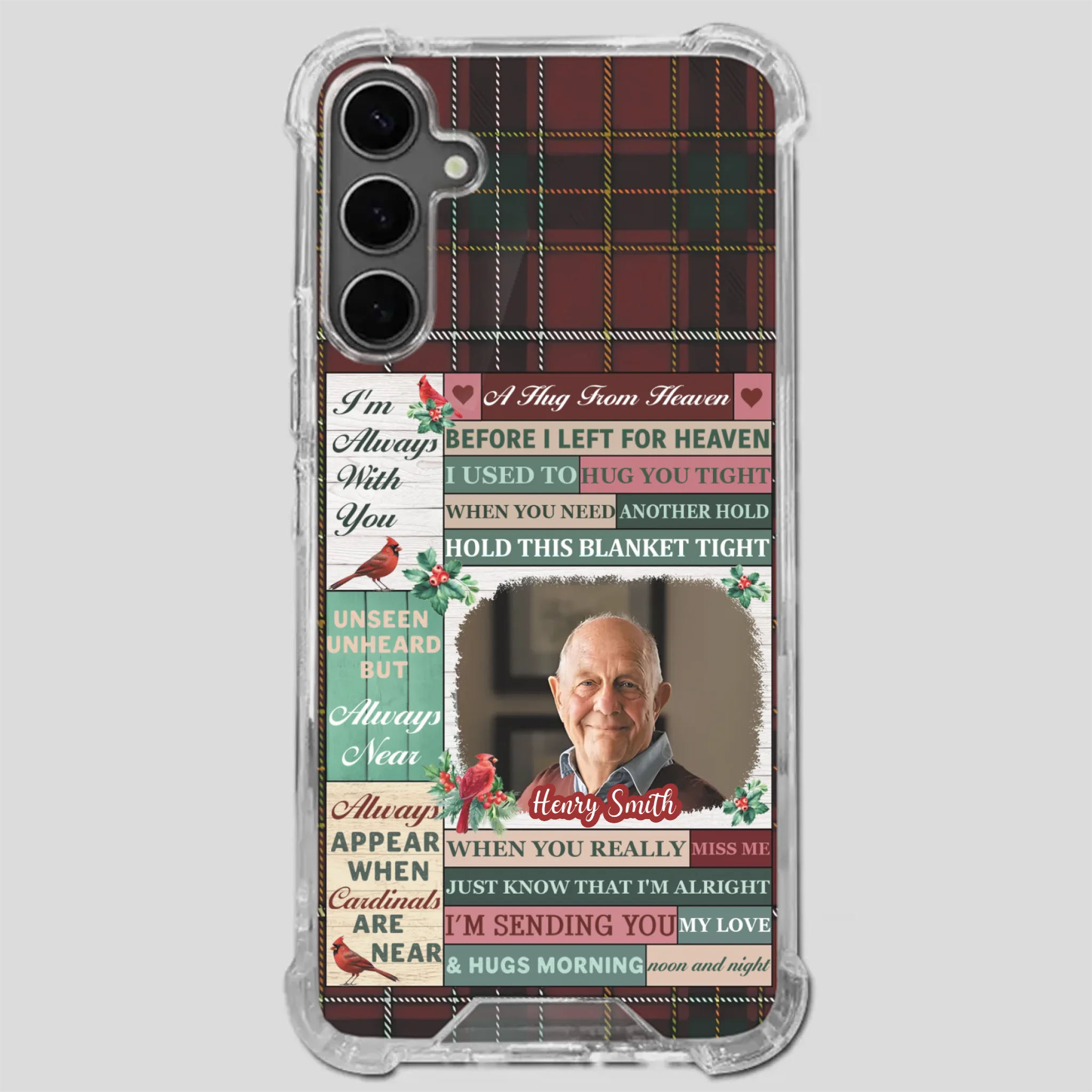 Personalized “I’m Always With You” Grandpa Phone Case – Cardinal Memorial Gift - 89Prints